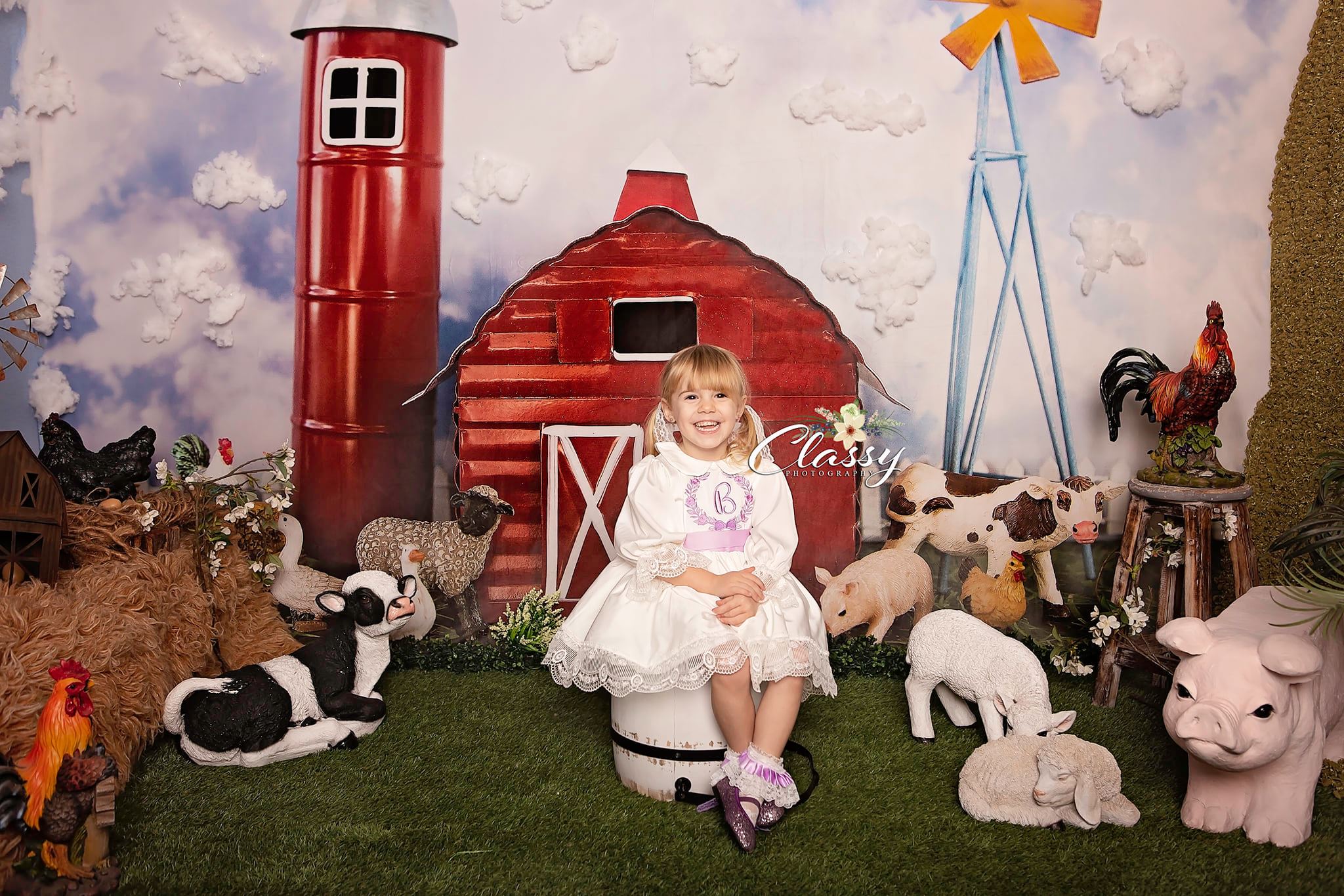 Kate Spring Barnyard Farm Backdrop Designed by Megan Leigh Photography -UK