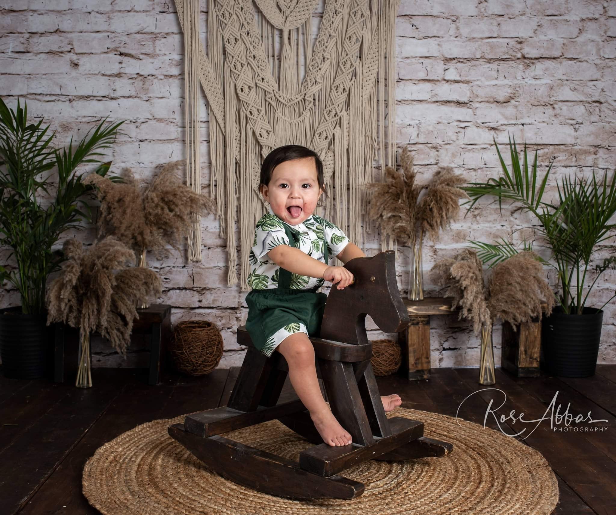 Kate Boho Plants Backdrop for Photography Designed By Rose Abbas -UK