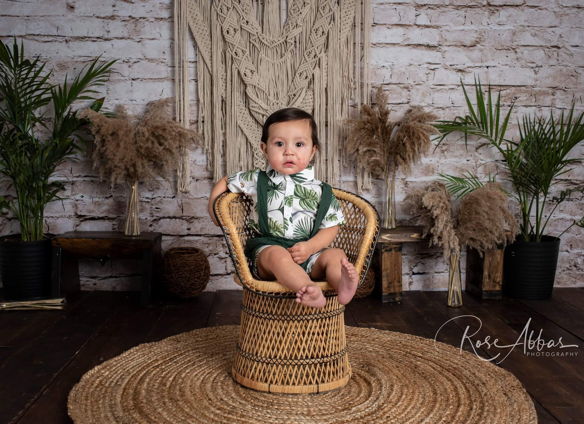 Kate Boho Plants Backdrop for Photography Designed By Rose Abbas -UK