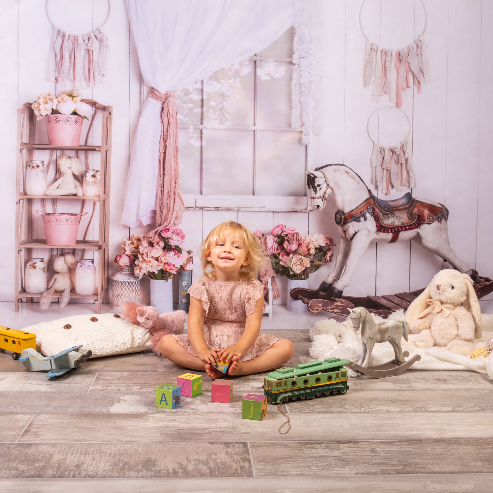 Kate Vintage Girls Room Backdrop Designed By Rose Abbas -UK