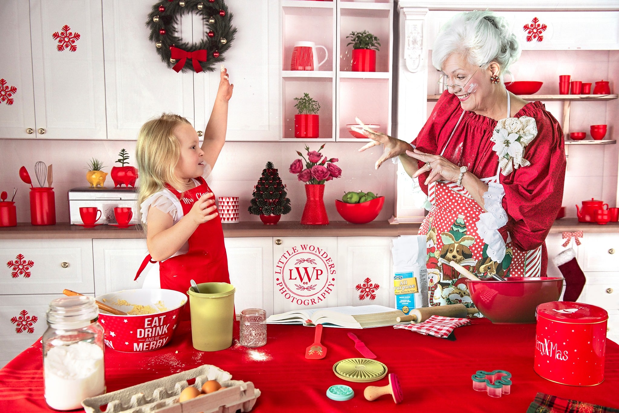 Kate White Christmas Kitchen Backdrop Designed by Prettyspace -UK