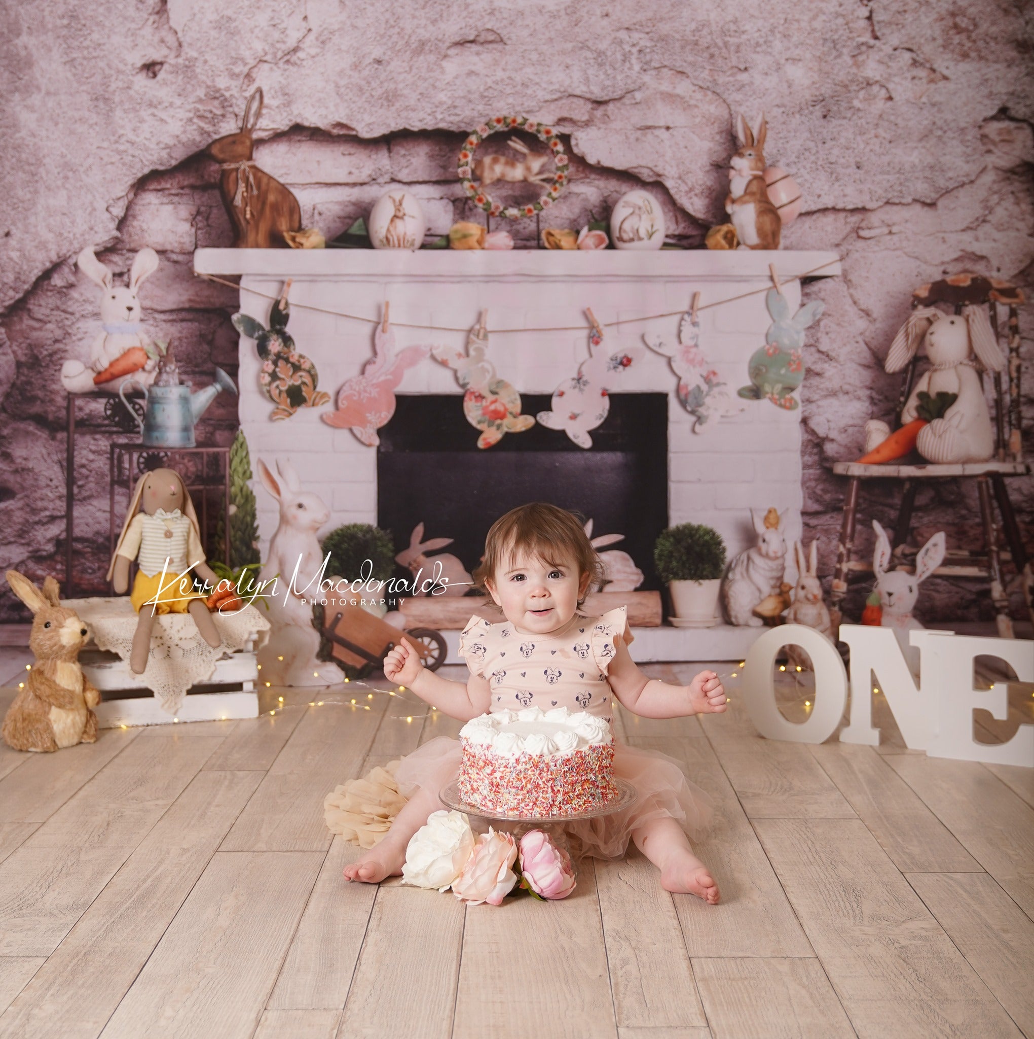 Kate Easter/spring Bunnies Carrots Fireplace Designed by Rose Abbas -UK