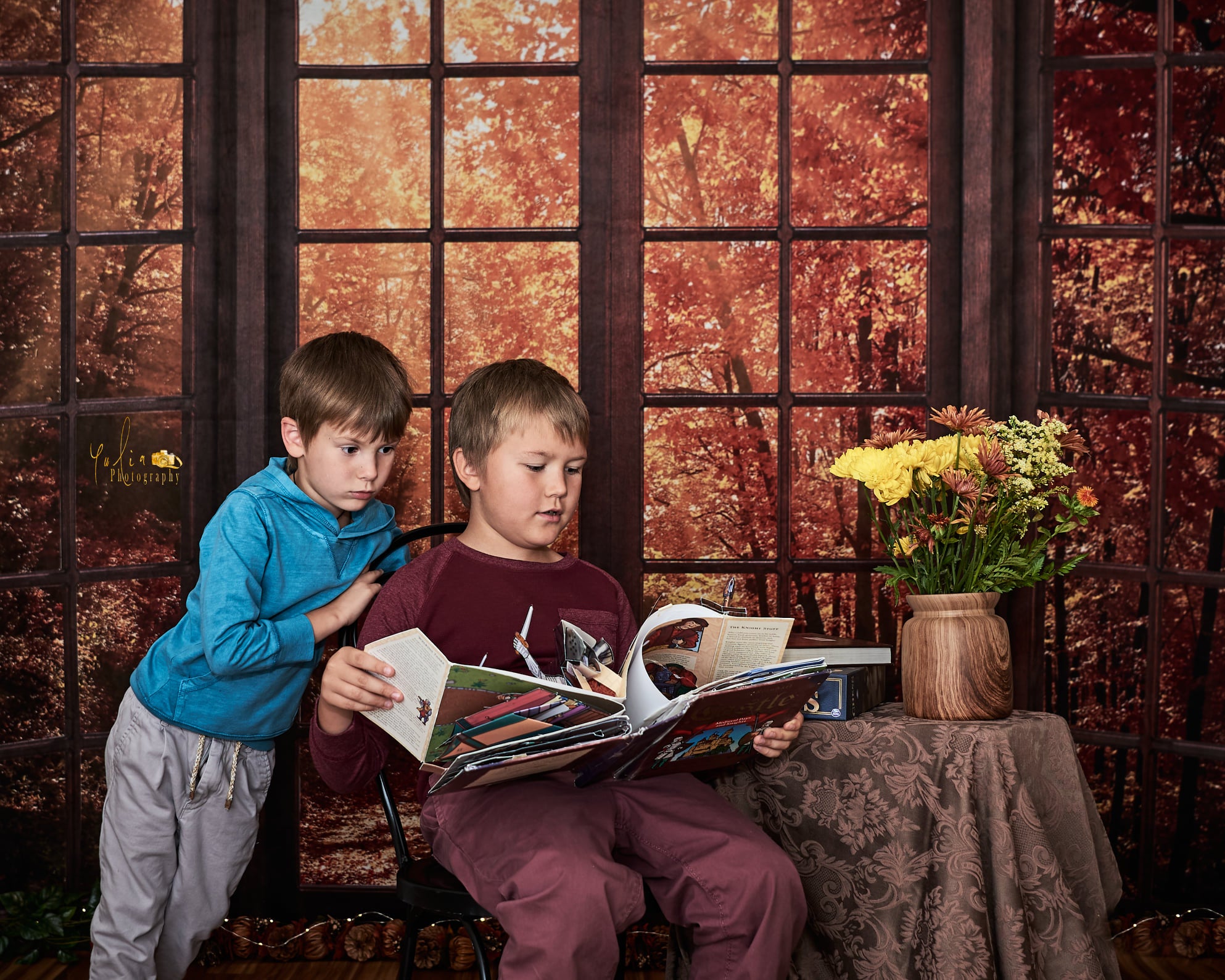Kate Autumn Fallen Leaves Backdrop Window for Photography -UK