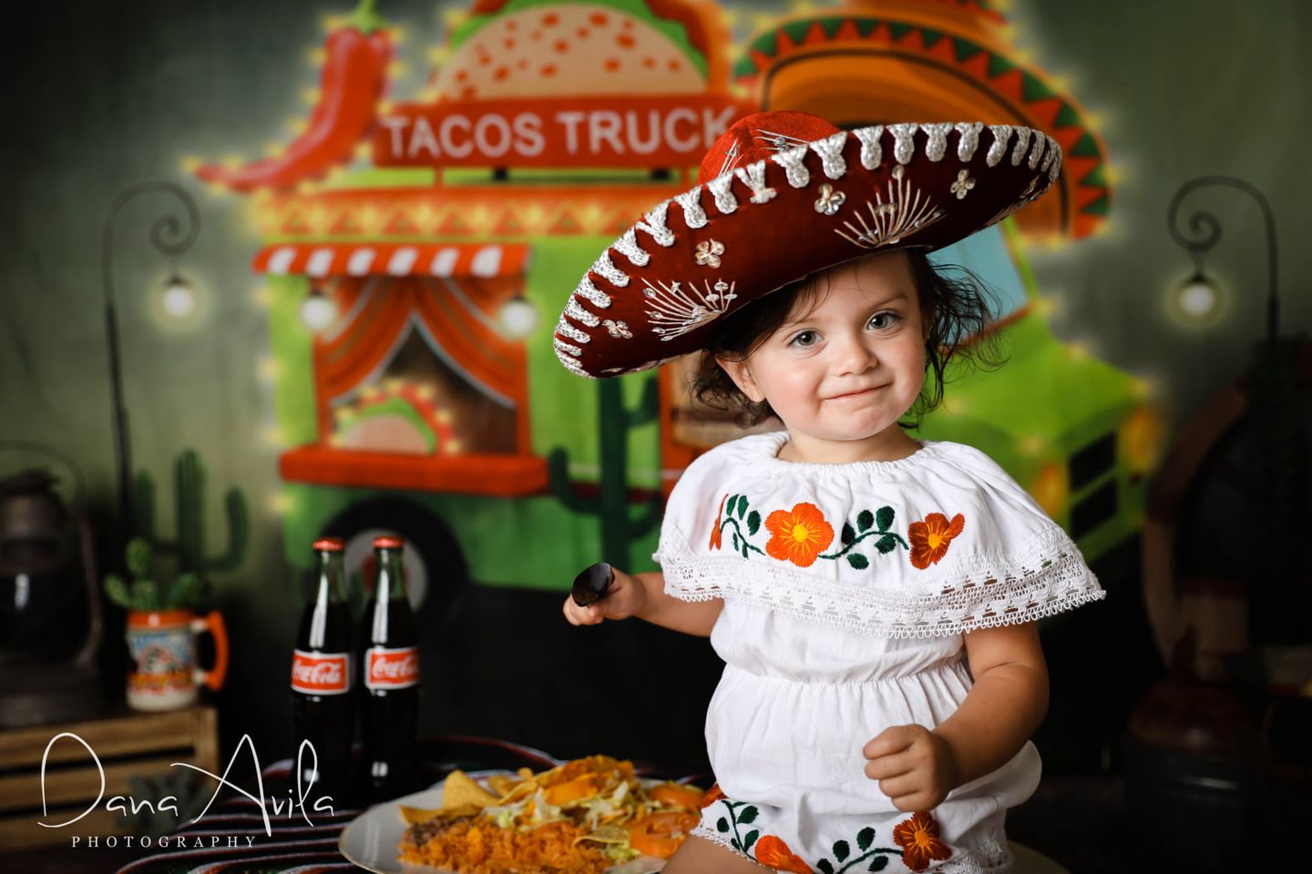 Kate Cake Smash Tacos Truck Chef Backdrop Designed by Rosabell Photography -UK