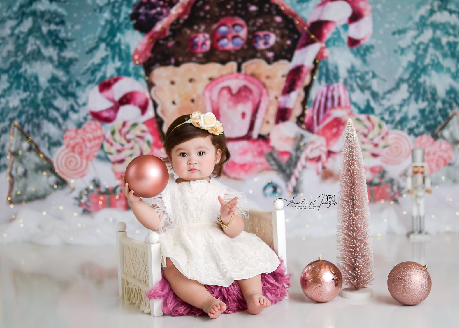 Kate Christmas Sugars Gingerbread Hot Cocoa Backdrop for Photography -UK