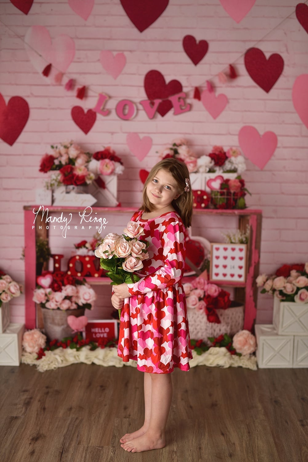 Kate Valentine's Day Love Heart Backdrop Designed by Mandy Ringe Photography
