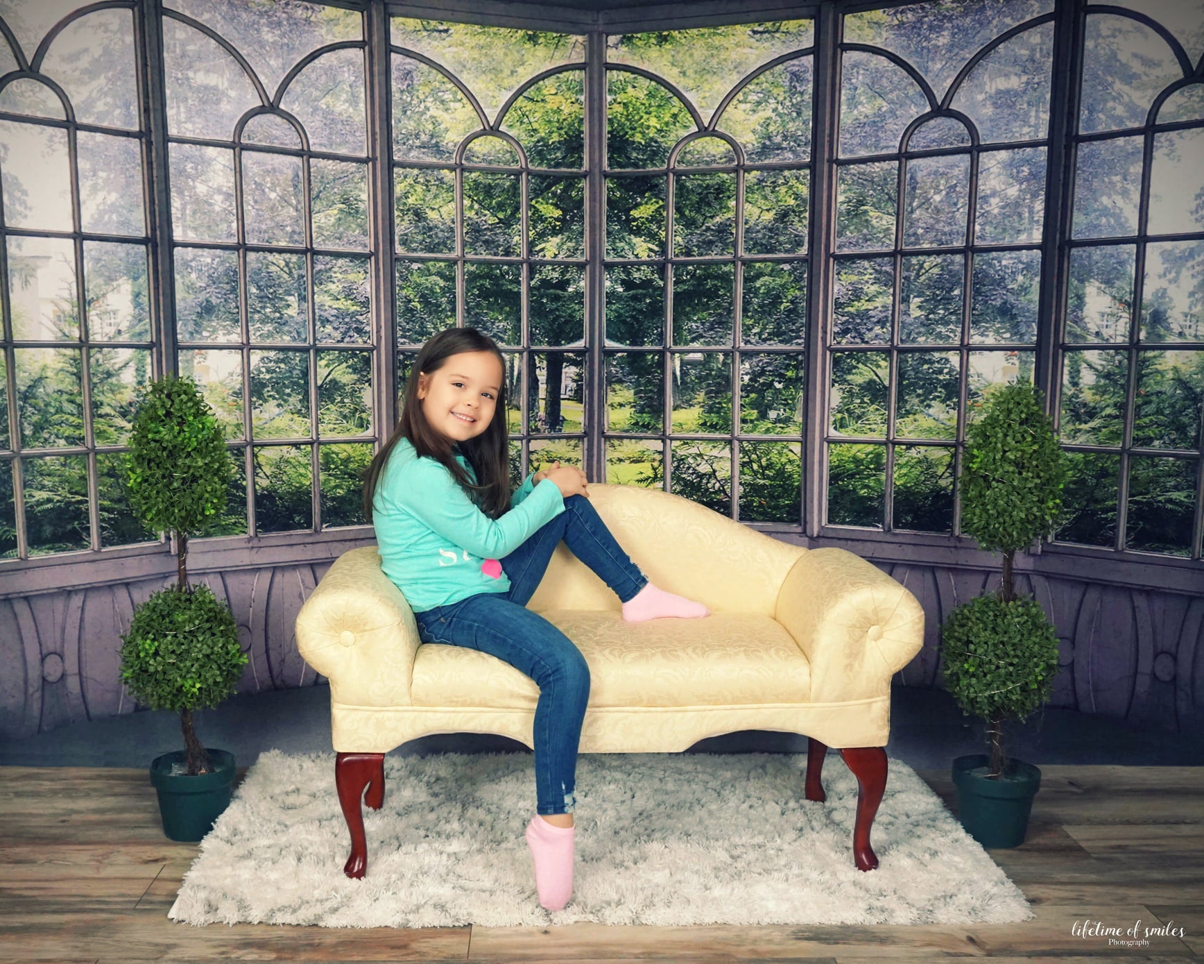 Kate Summer Scenery Window Backdrop Green Plants for Photography -UK