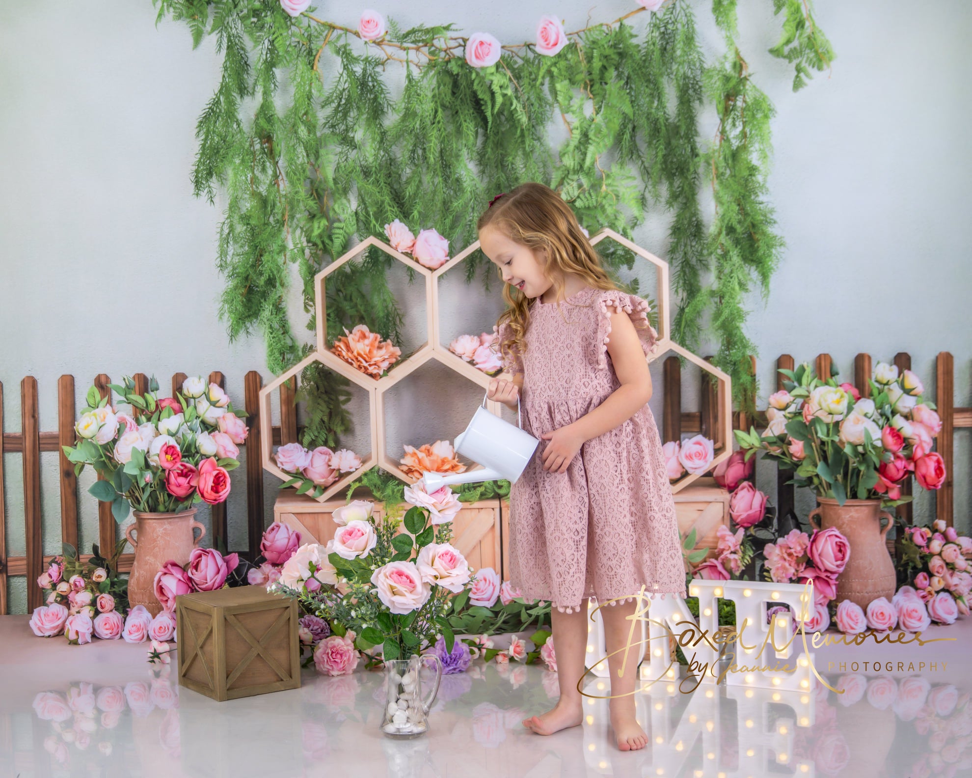 Kate Spring Cake Smash Floral Backdrop Designed by Emetselch -UK