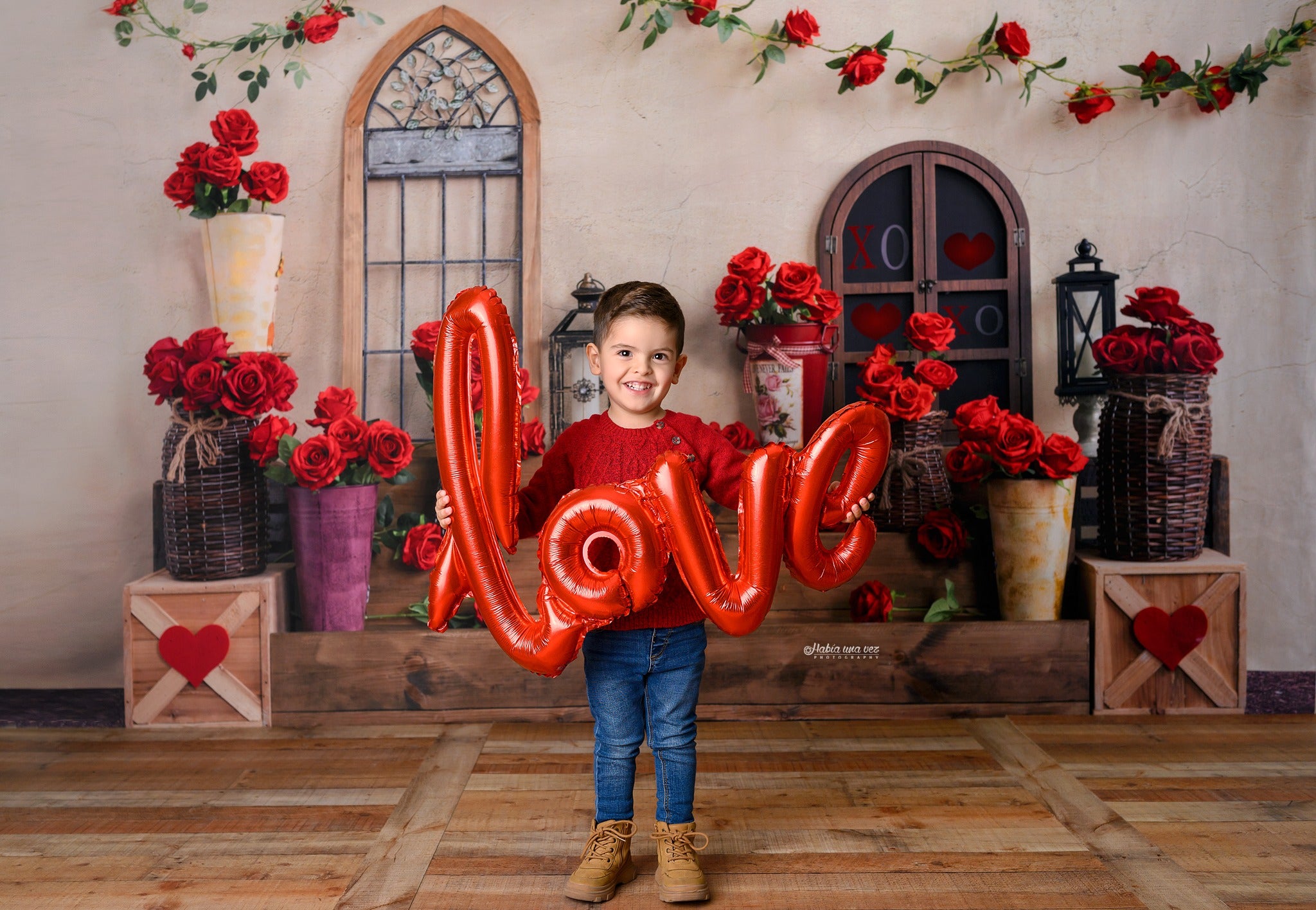 Kate Romantic Valentine's Day Rose Backdrop Designed by Emetselch -UK