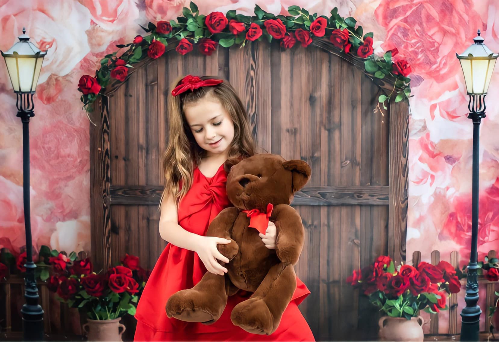 Kate Valentine's Day Rose Garden Backdrop Designed by Emetselch -UK