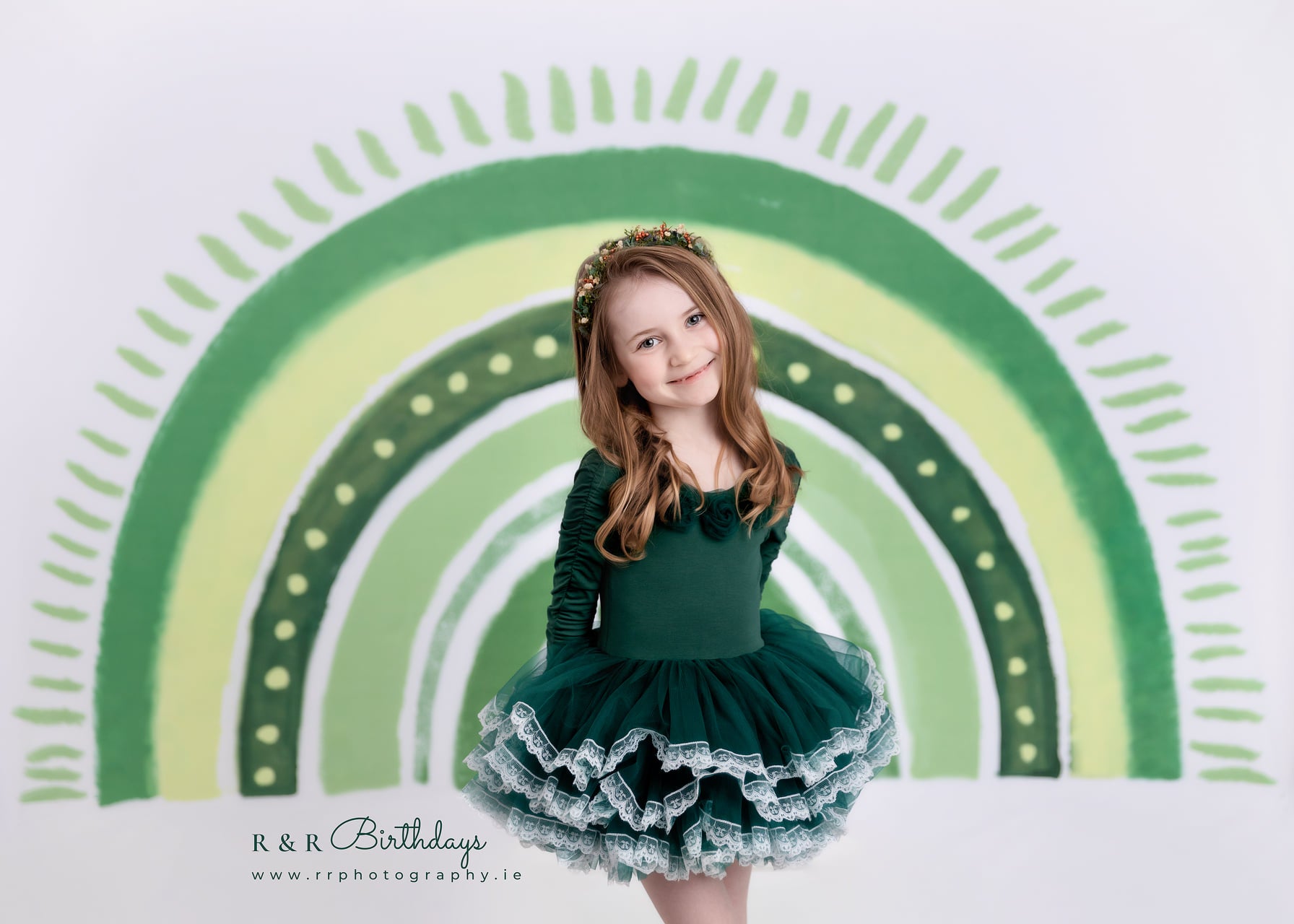 Kate St.Patrick's Day Rainbow Green Lucky Clover Backdrop Designed by GQ -UK