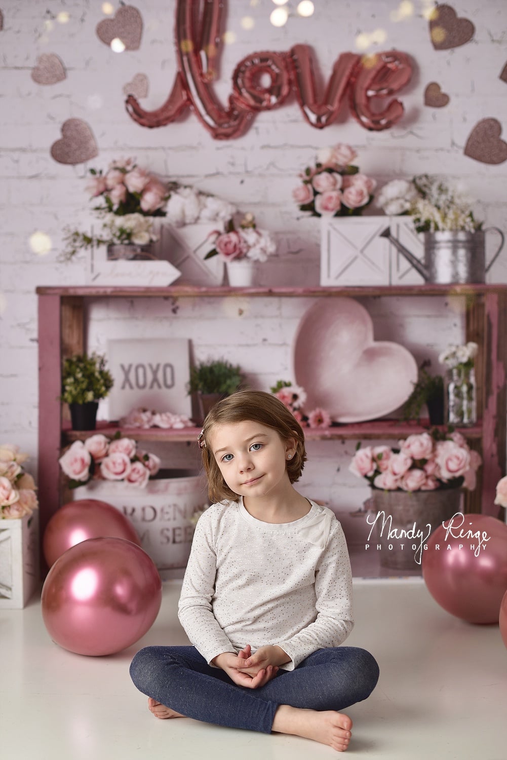 Kate Valentine's Day/Spring Rose Backdrop Designed by Mandy Ringe Photography