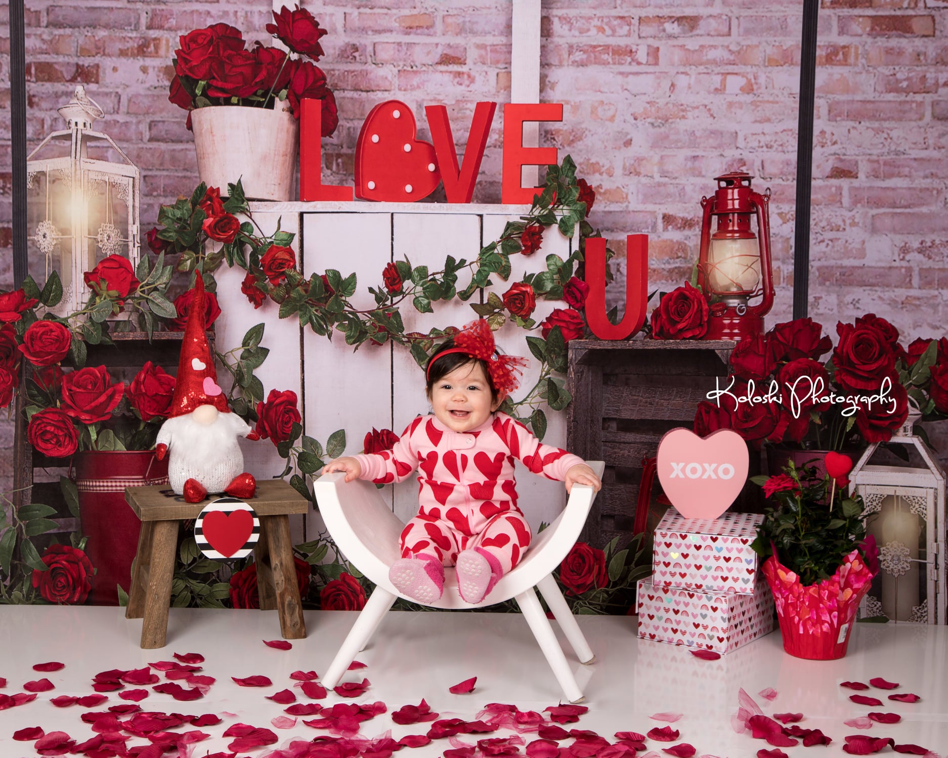 Kate Valentine's Day Roses Stand Backdrop Designed by Emetselch -UK