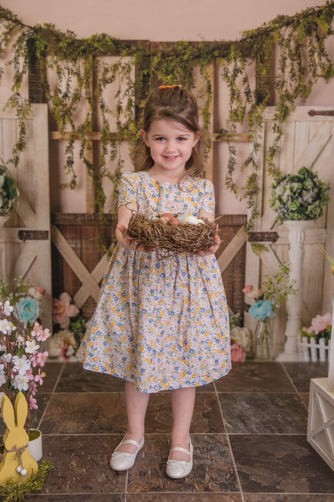 Kate Rustic Pastel Spring Floral Backdrop Designed by Mandy Ringe Photography -UK