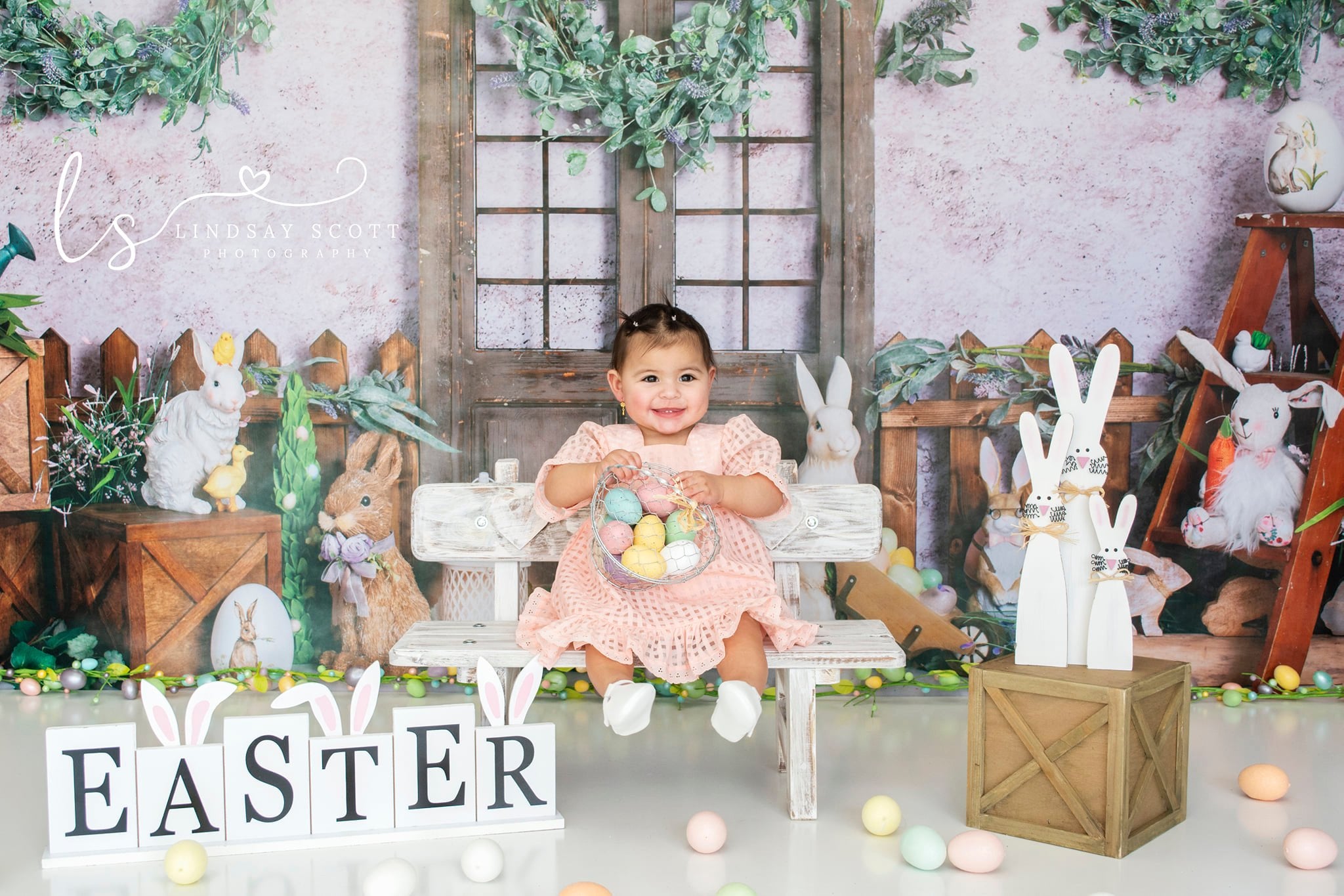 Kate Easter Garden Rabbit Backdrop Designed By Rose Abbas -UK