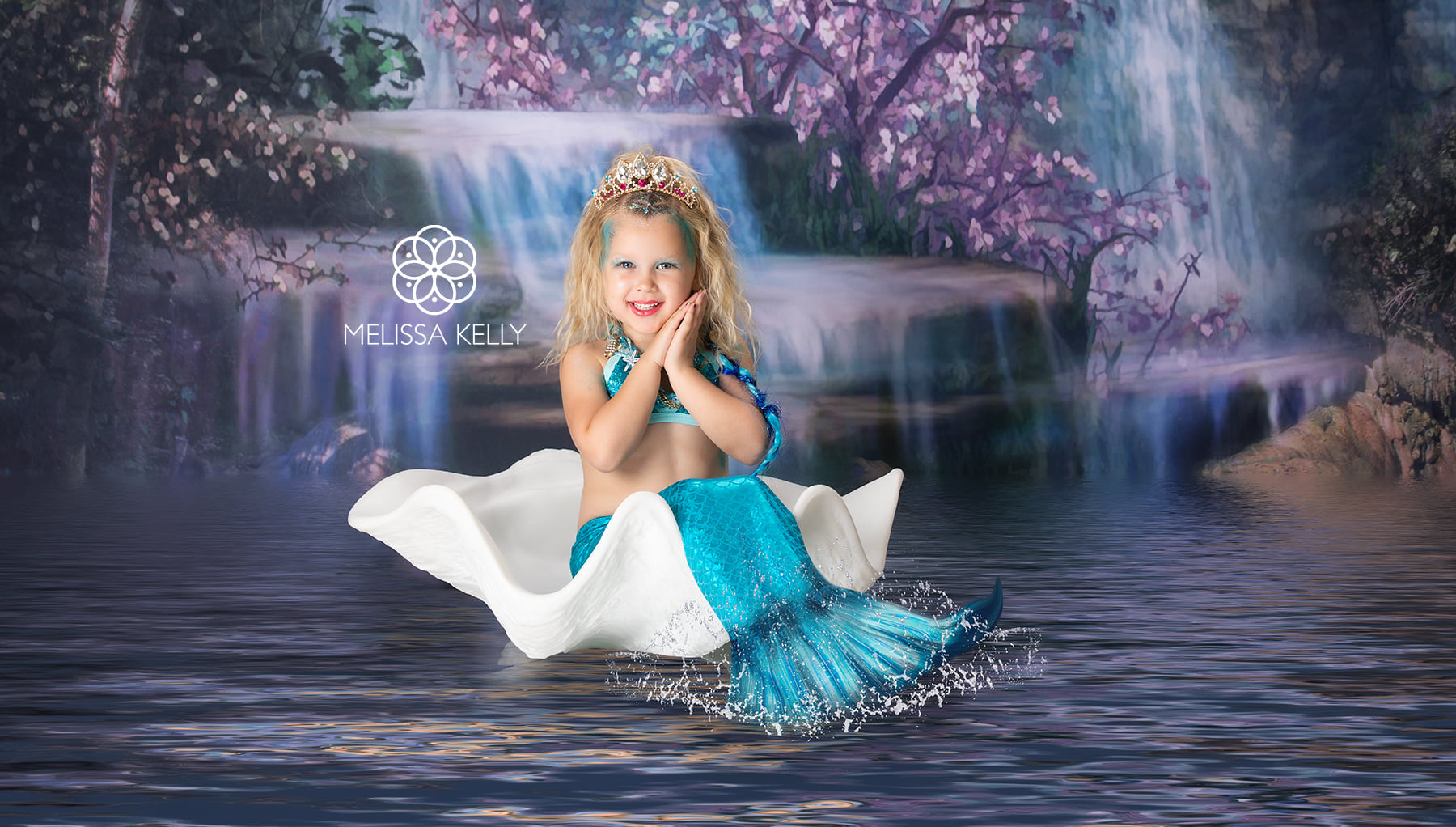 Kate Mermaid Stream Water Spring Backdrop -UK