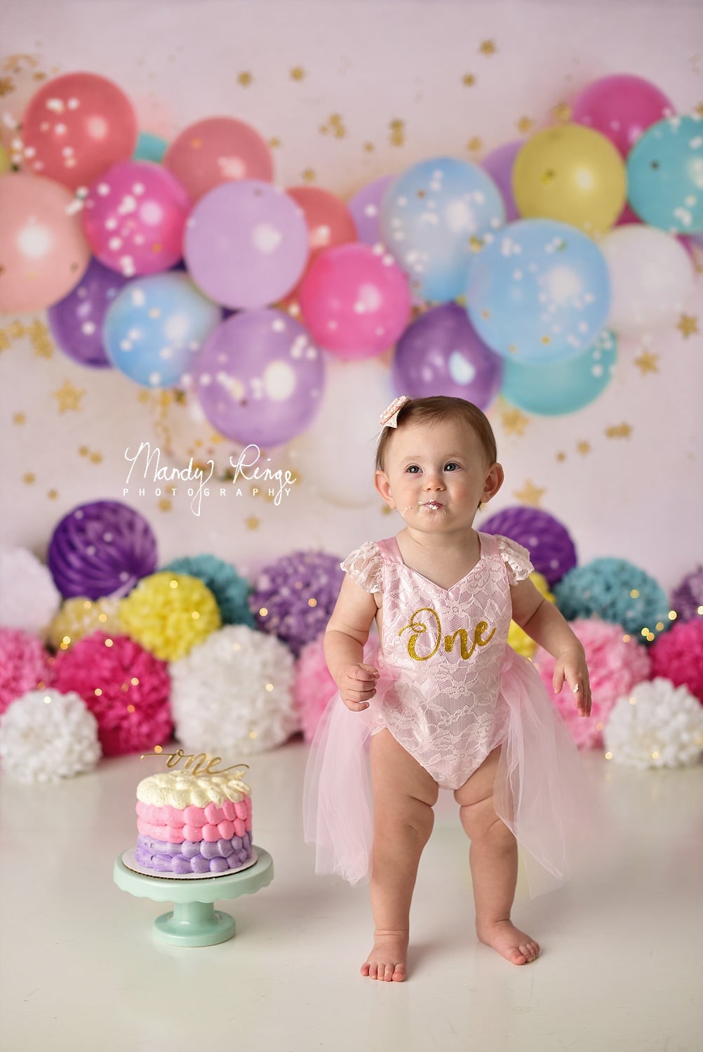 Kate Birthday Balloons and Stars Backdrop Designed By Mandy Ringe Photography -UK