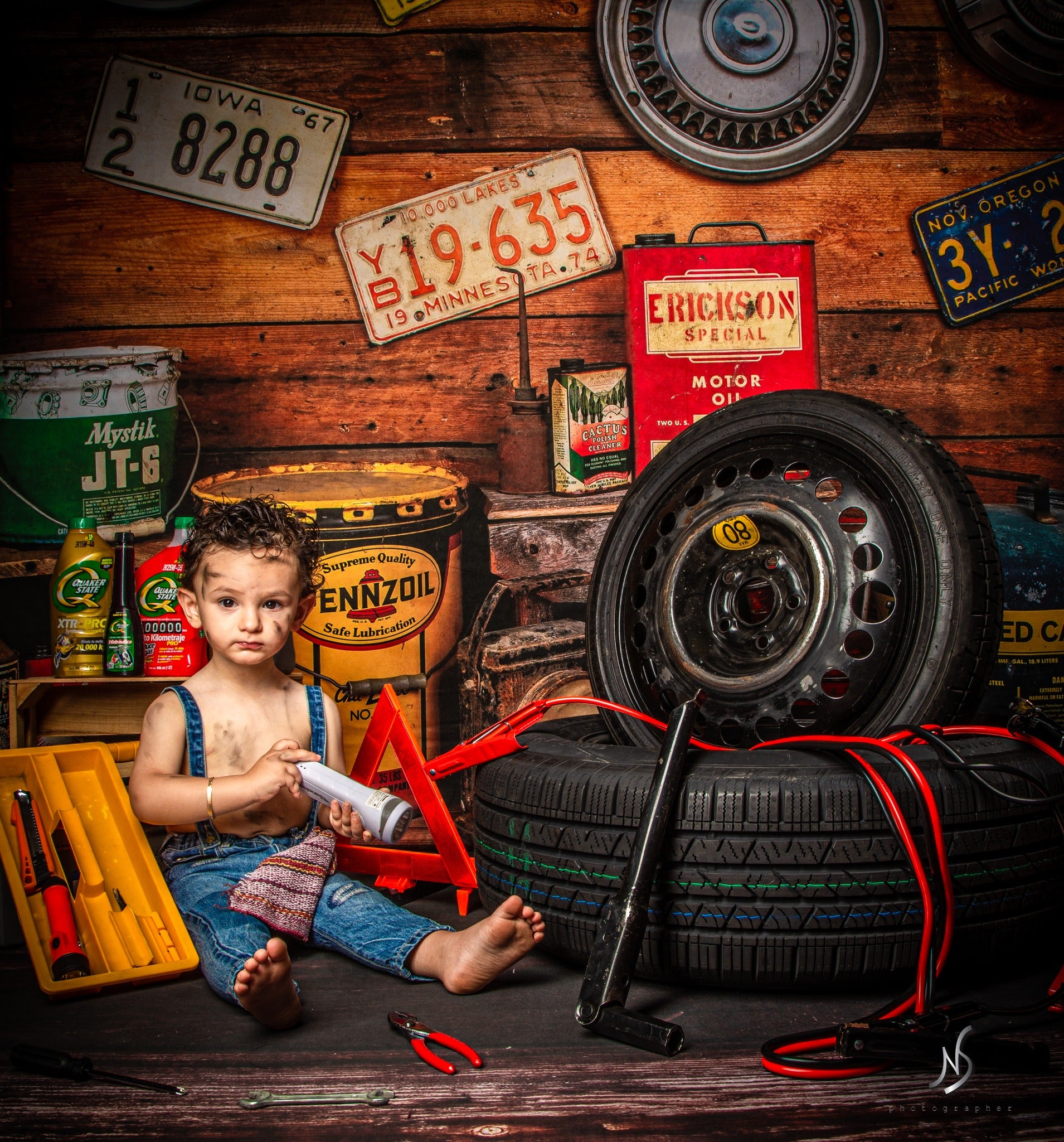 Kate Garage Boys/Father's Day Backdrop Designed by Arica Kirby -UK