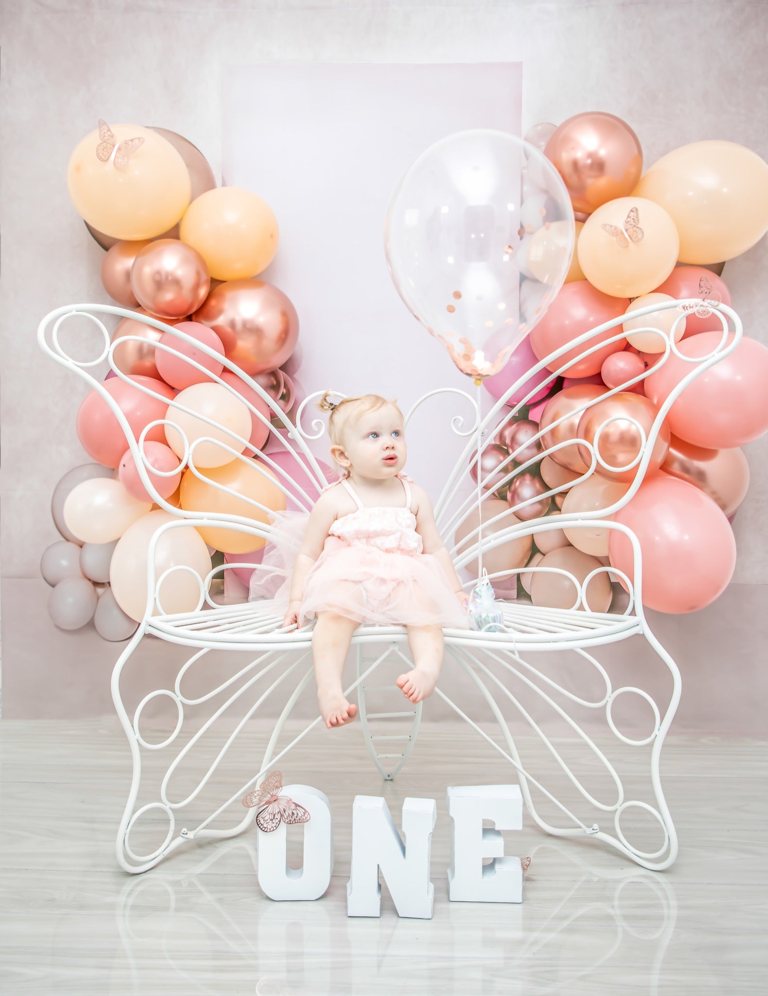 Kate Pink Balloons Birthday Backdrop Designed by Uta Mueller Photography -UK