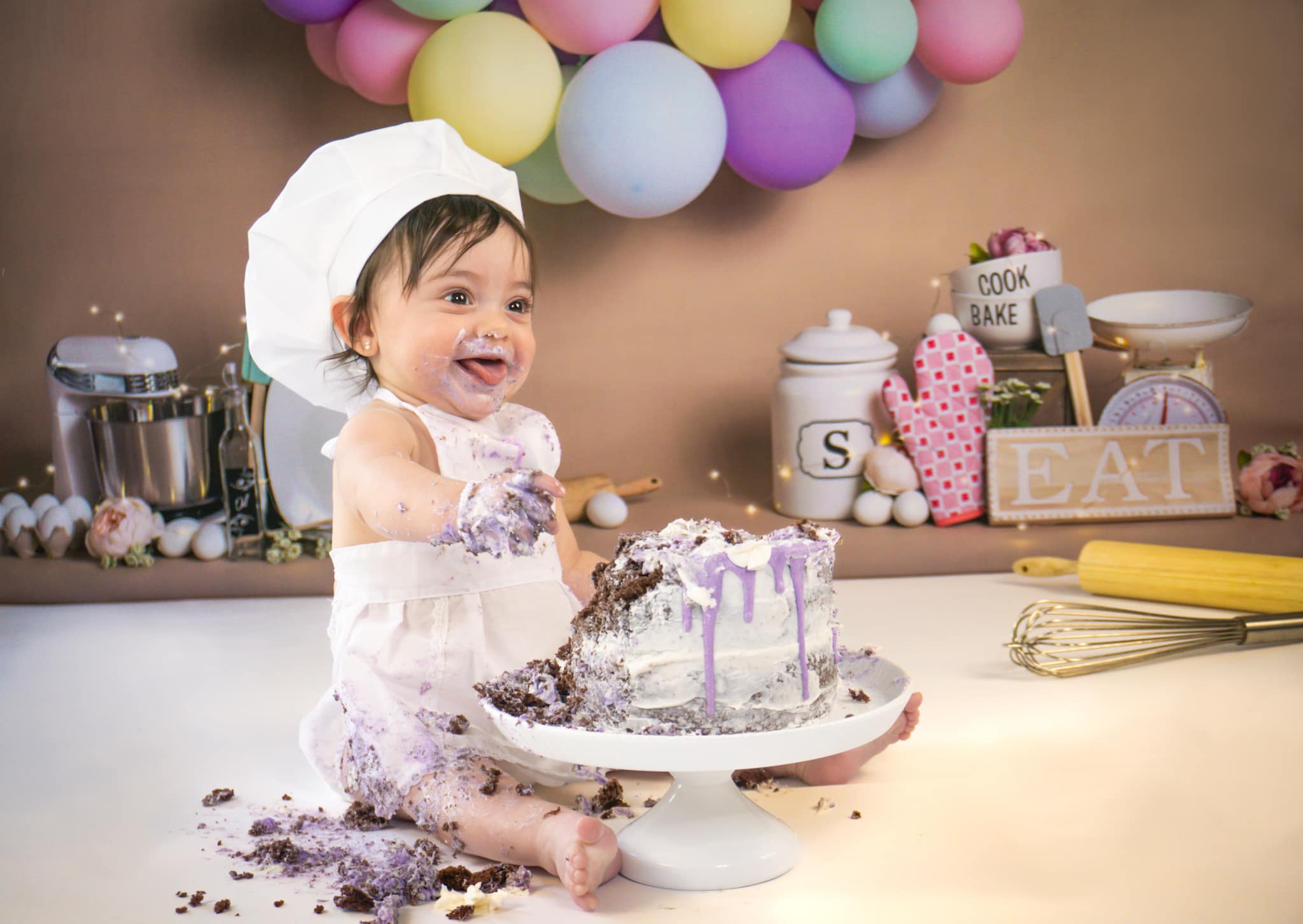 Kate Cake Smash Baker Children Backdrop Designed by Megan Leigh Photography -UK