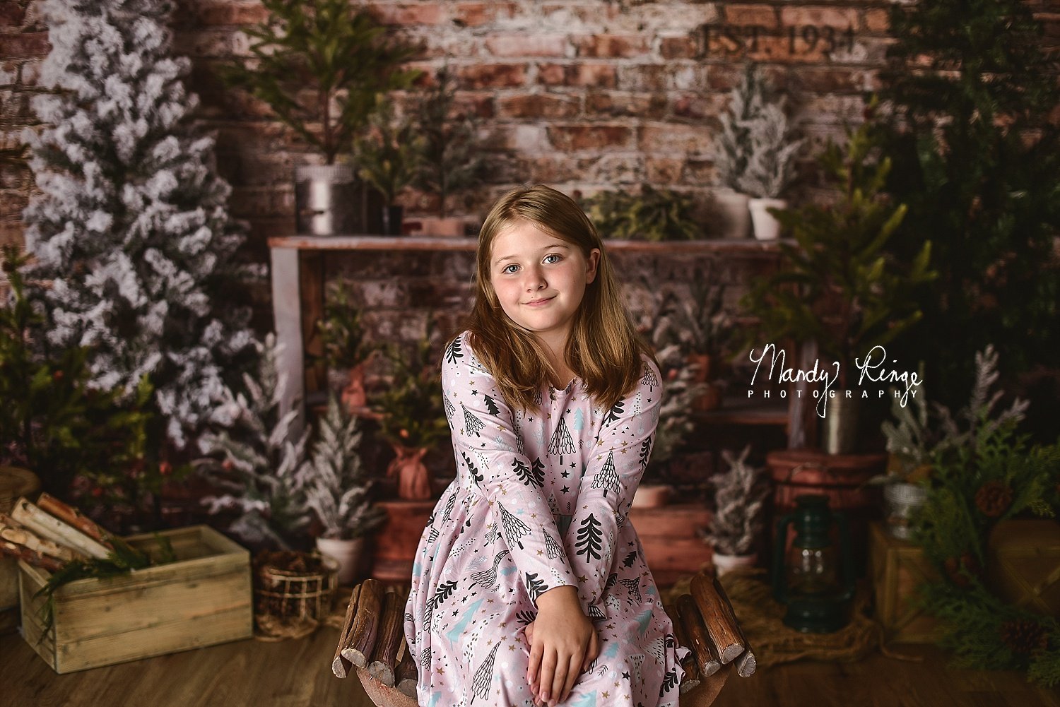 Kate Christmas Farm Fresh Tree Backdrop Designed by Mandy Ringe Photography -UK
