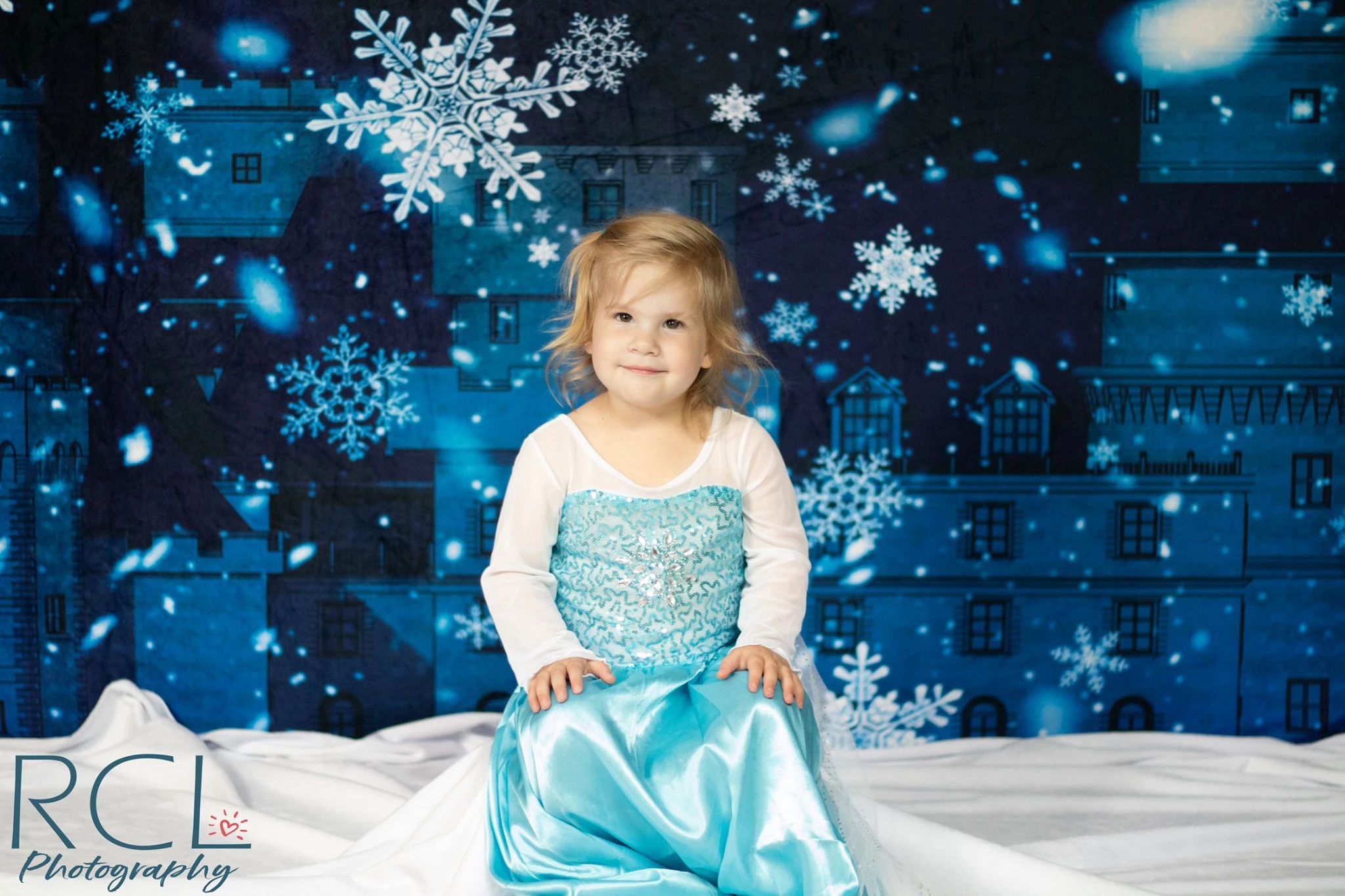 Kate Winter Frozen Castle Backdrop for Photography Designed by JFCC -UK