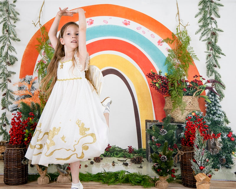 Kate Christmas Rainbow Cake Samsh Backdrop Designed by Emetselch -UK