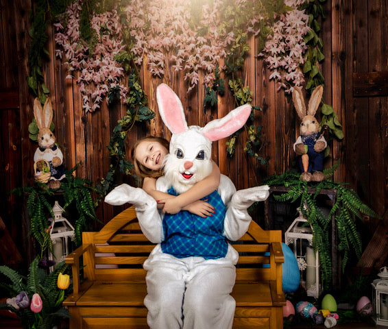 Kate Easter Egg Backdrop Wood Wall Designed by Emetselch -UK