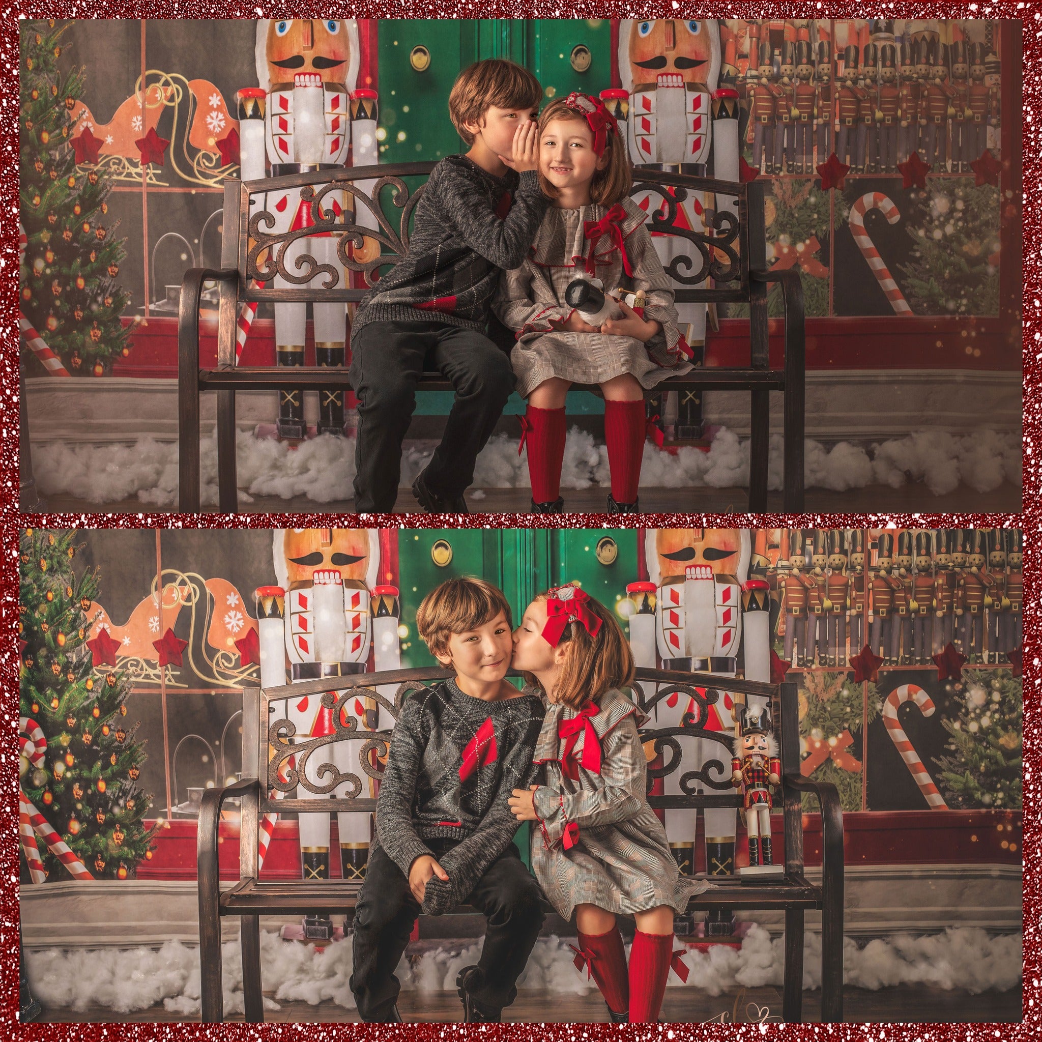 Kate Christmas Store Soldier Toys Nutcracker Backdrop for Photography -UK