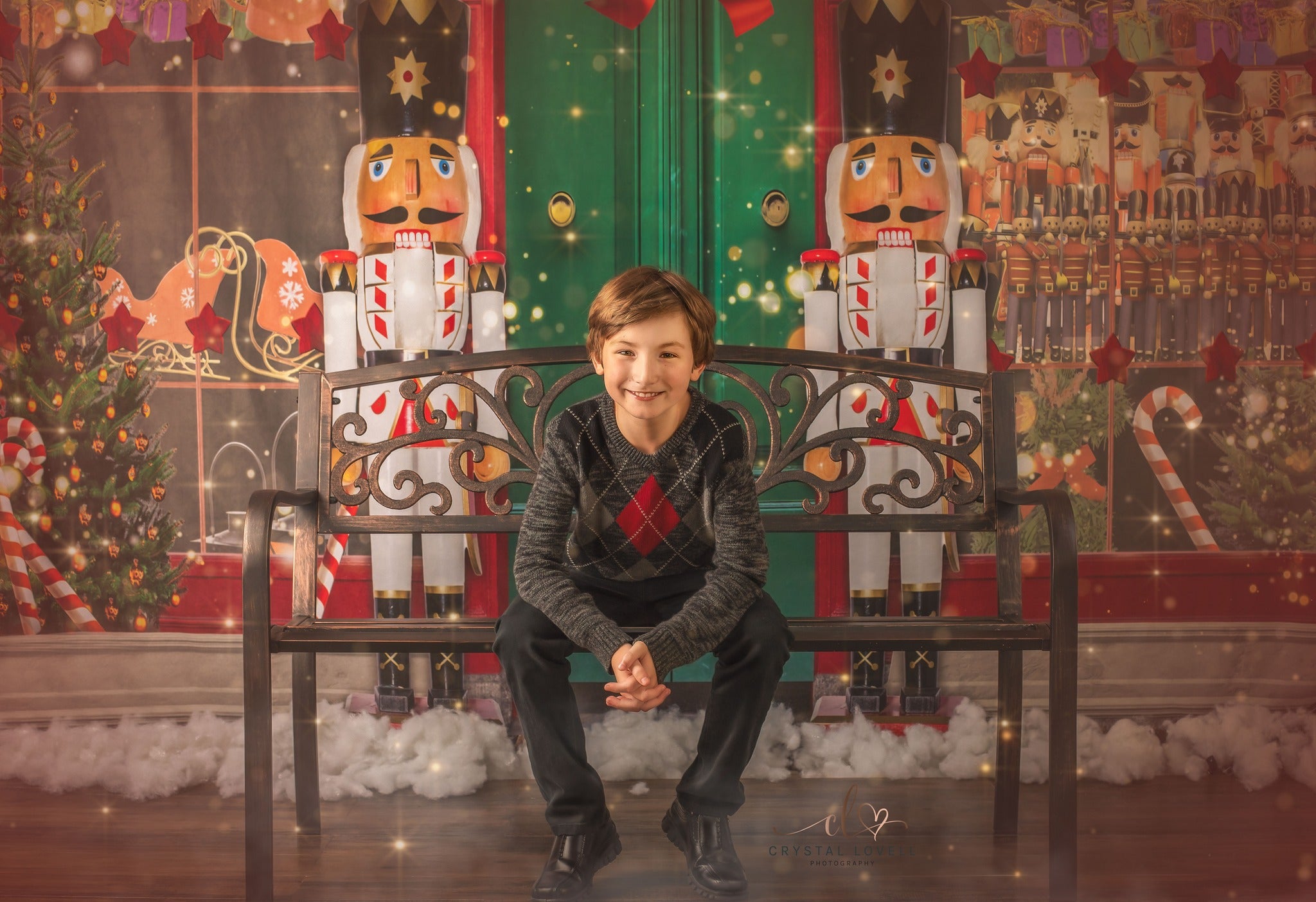 Kate Christmas Store Soldier Toys Nutcracker Backdrop for Photography -UK