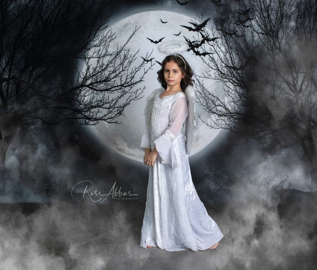 Kate Halloween Spooky Full Moon Backdrop Designed By Rose Abbas -UK
