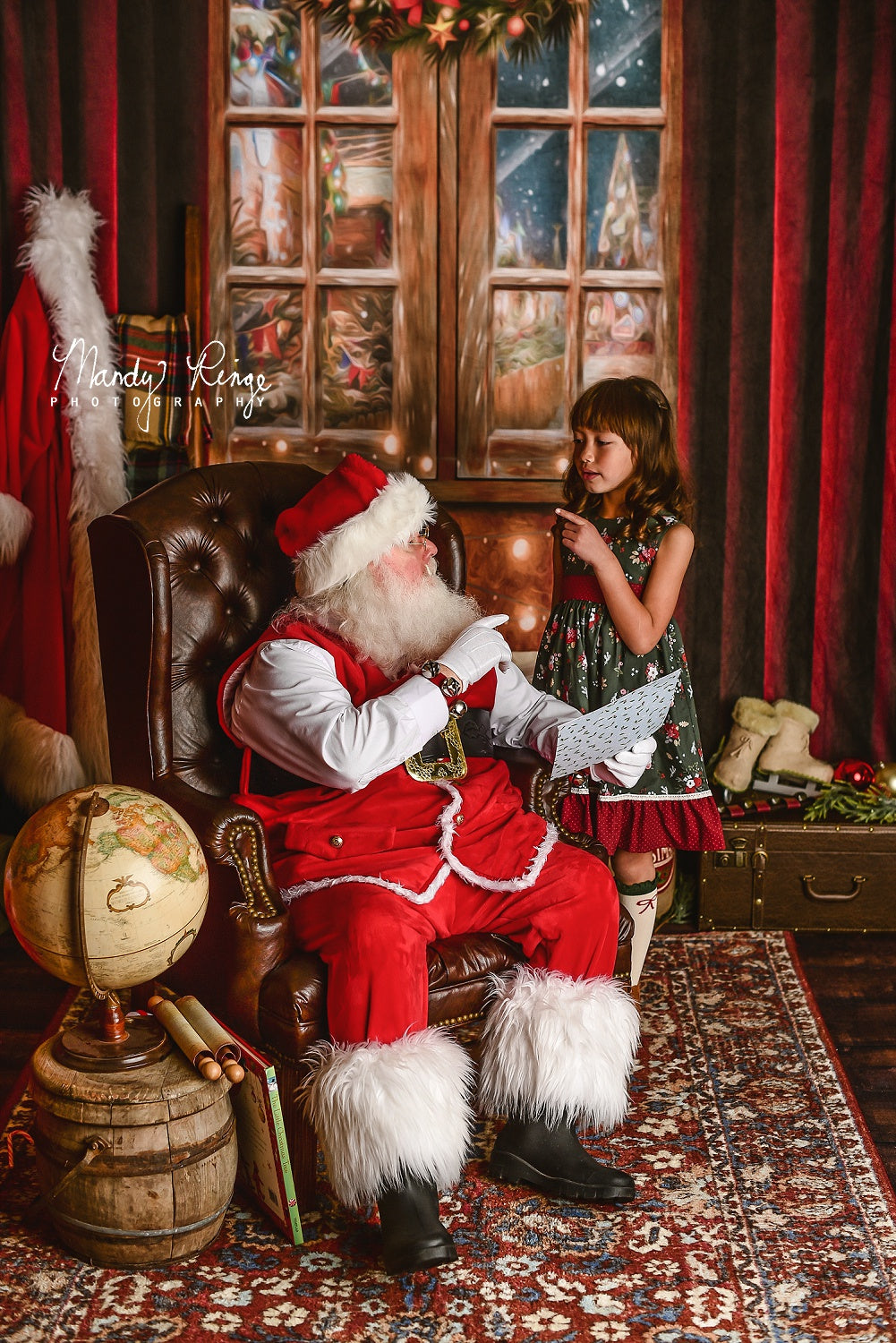 Kate Christmas Window Bling Backdrop for Photography -UK