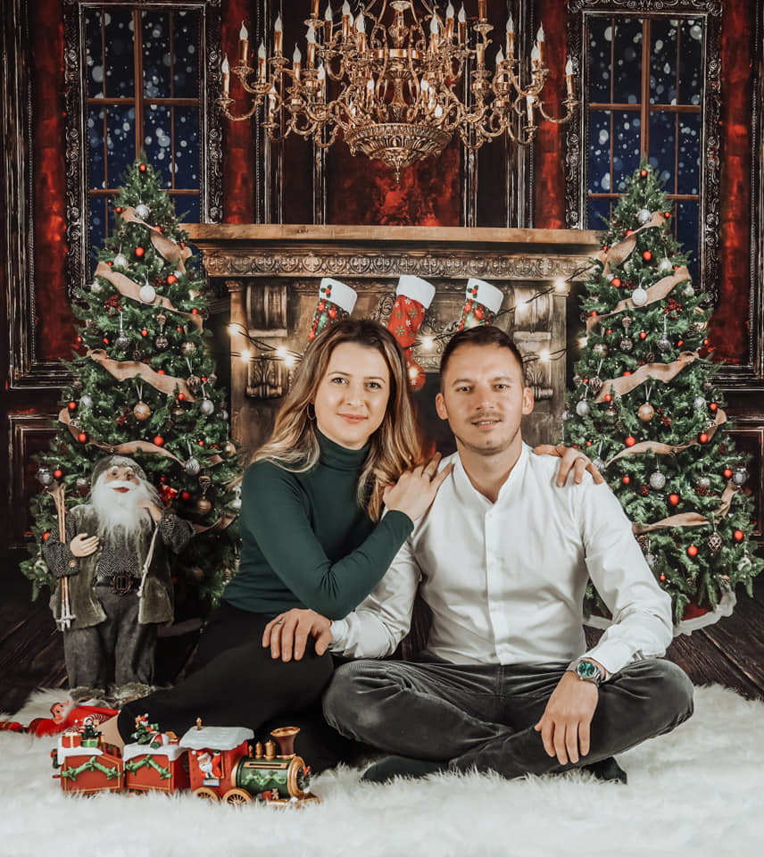 Kate Christmas Room Fireplace Backdrop Designed by Emetselch -UK