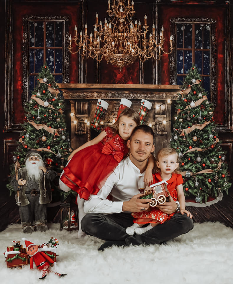 Kate Christmas Room Fireplace Backdrop Designed by Emetselch -UK