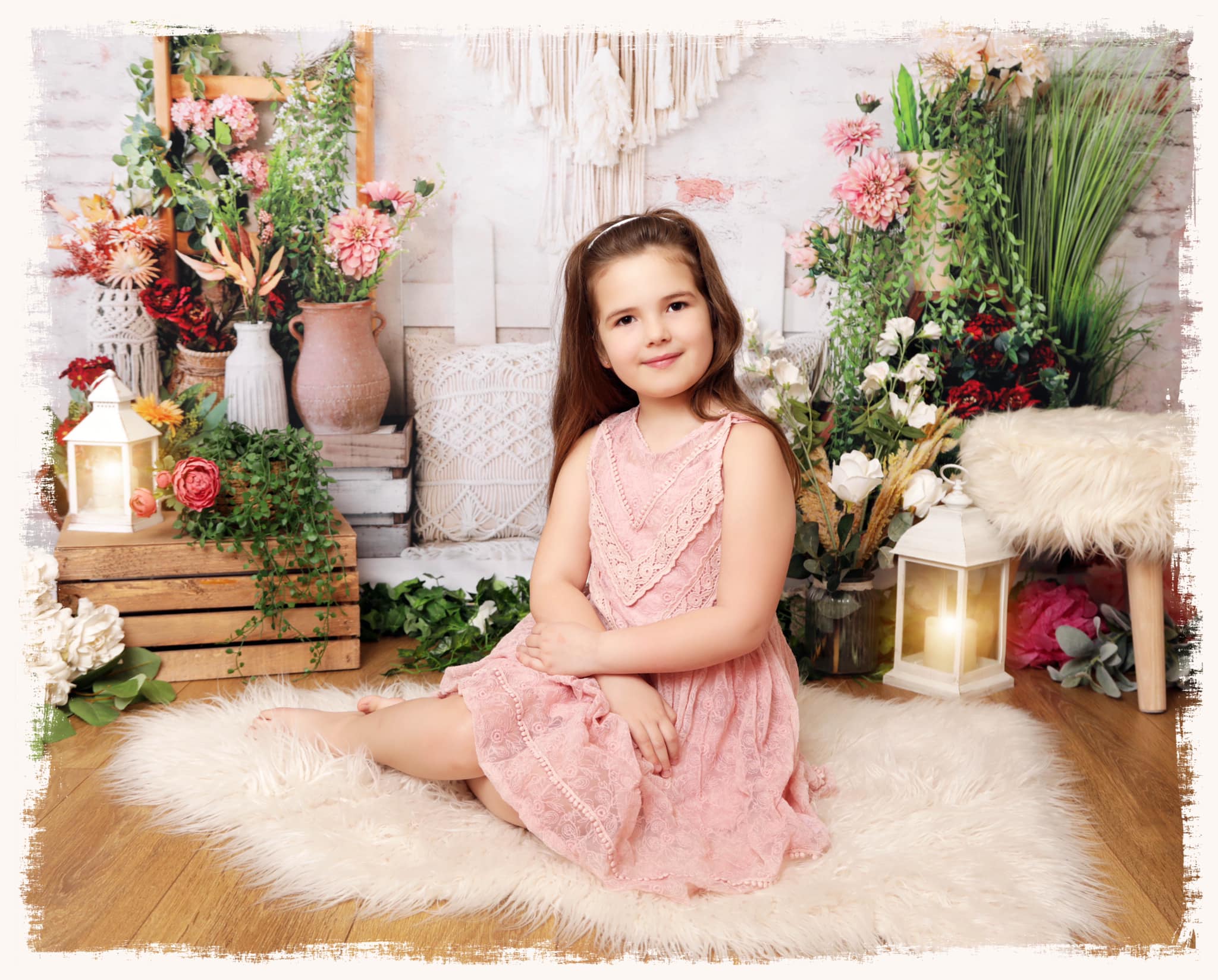 Kate Spring Boho Flower Backdrop Designed by Emetselch