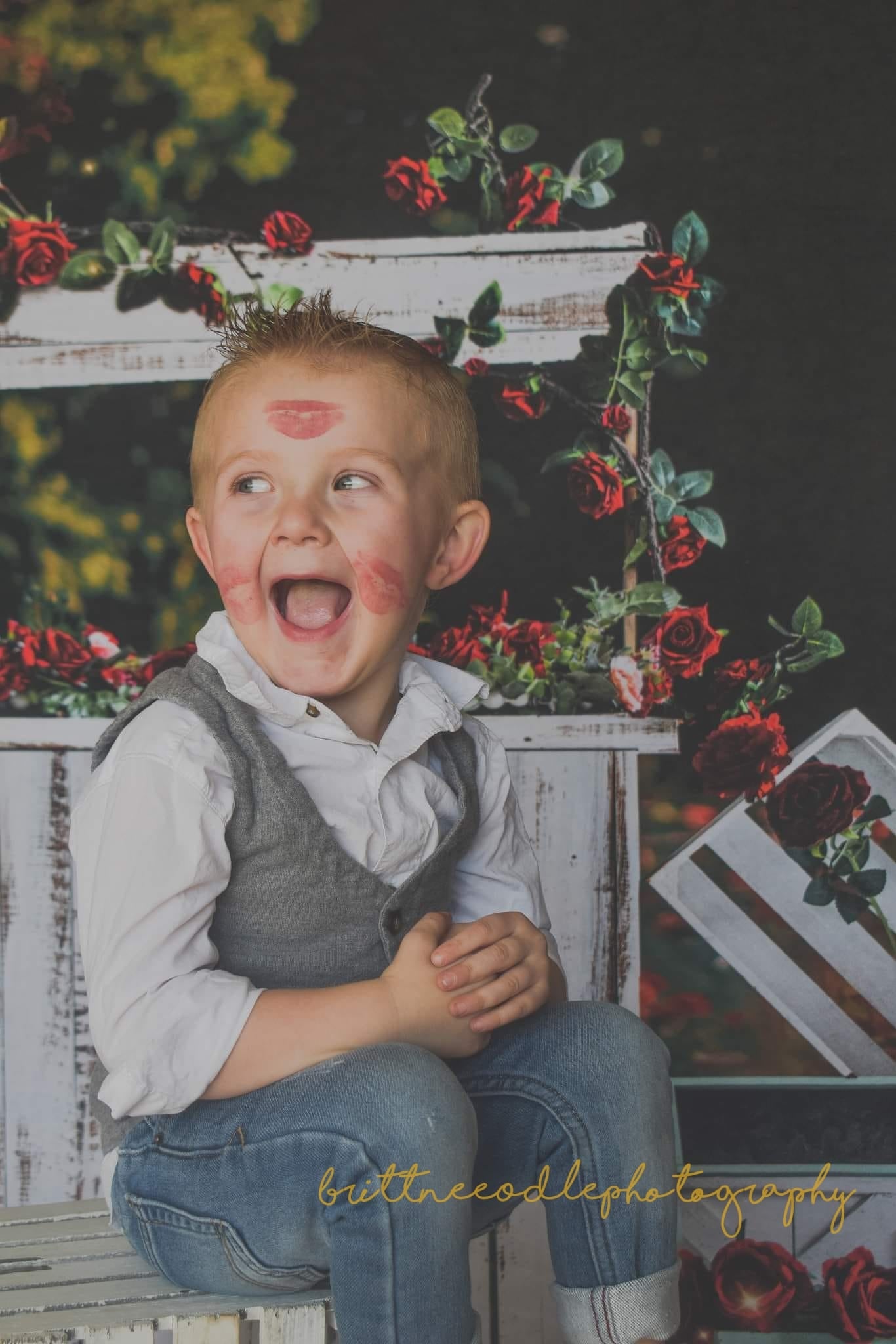 Kate Valentine's Day Rose Night Backdrop for Photography -UK