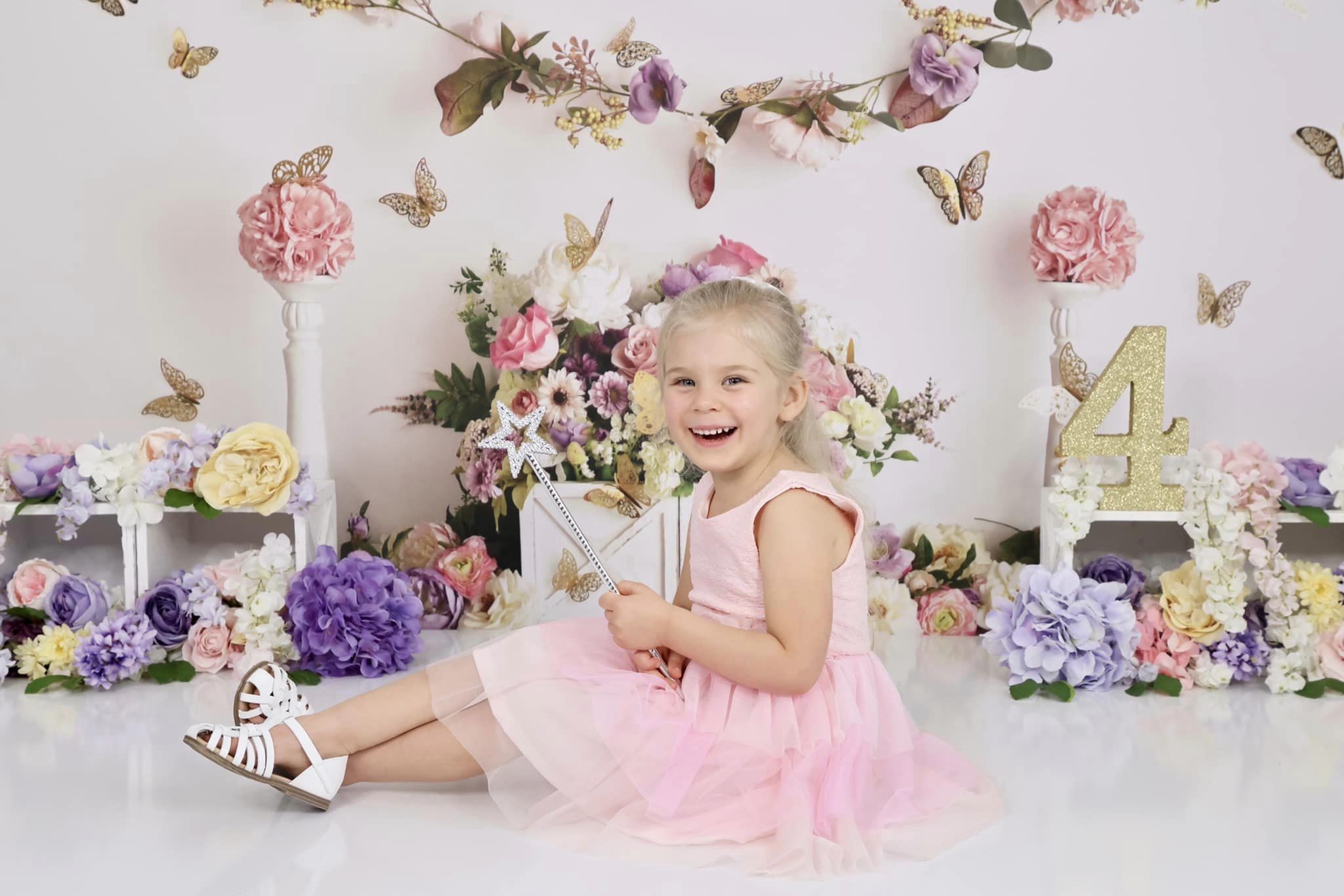 Kate Butterfly Garden Spring Backdrop Designed by Mandy Ringe Photography -UK