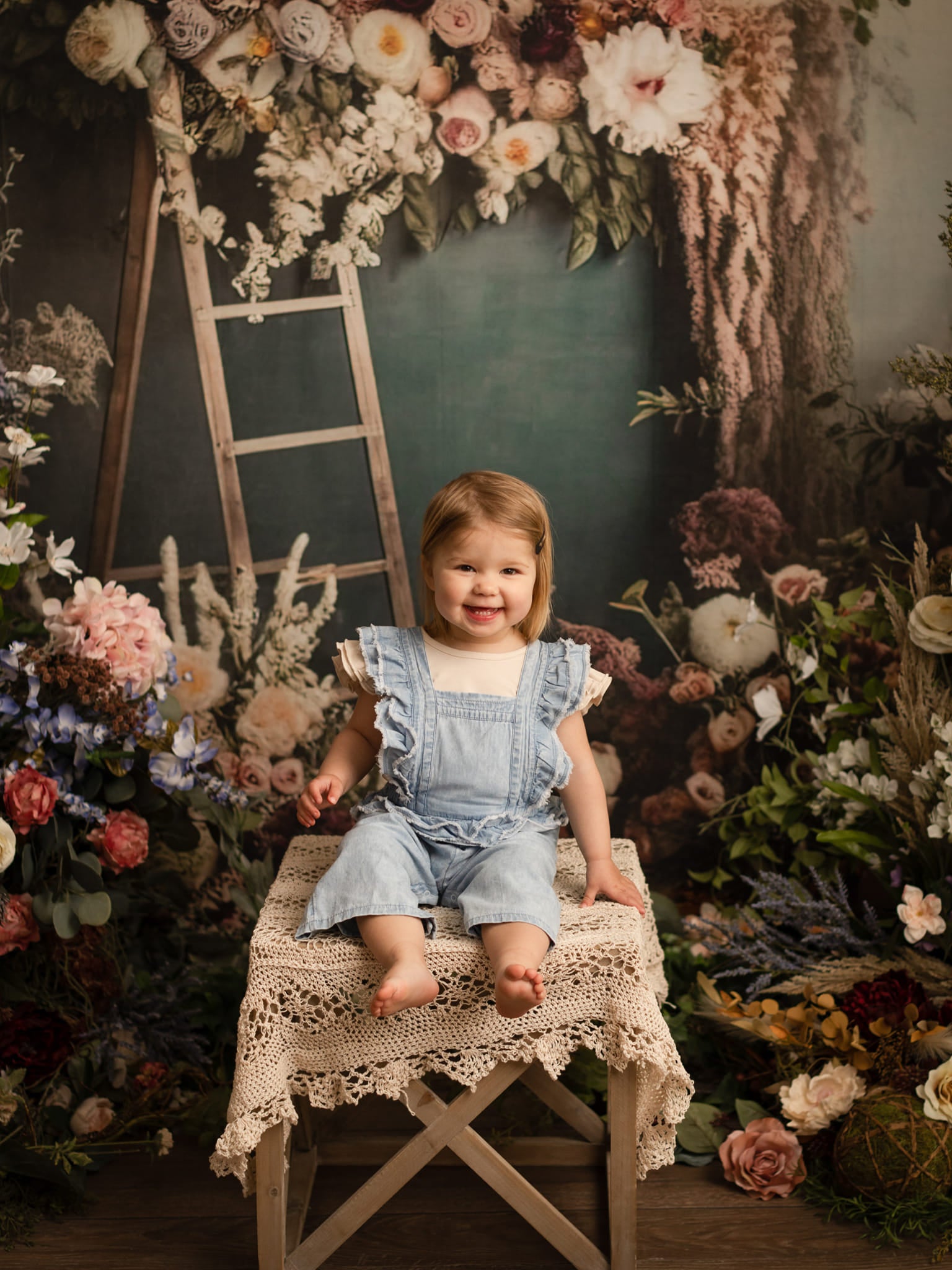 Kate Boho Dried Flowers Backdrop Designed by Mini MakeBelieve -UK