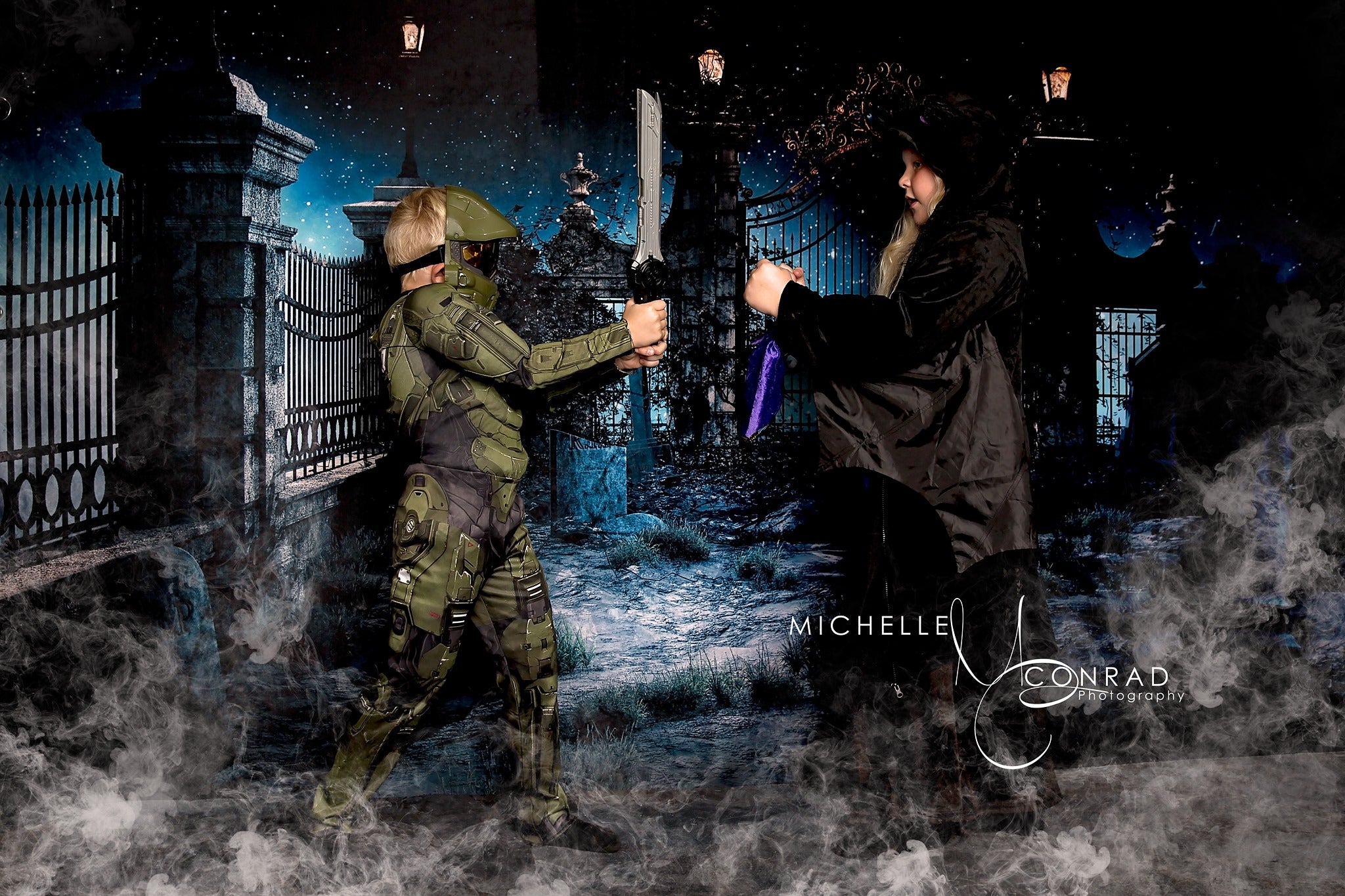 Kate Halloween Star Night Grave Scene Backdrop for Photography - Kate backdrop UK