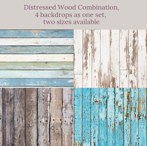 Kate Distressed Wood Combination Backdrops for Photography -UK