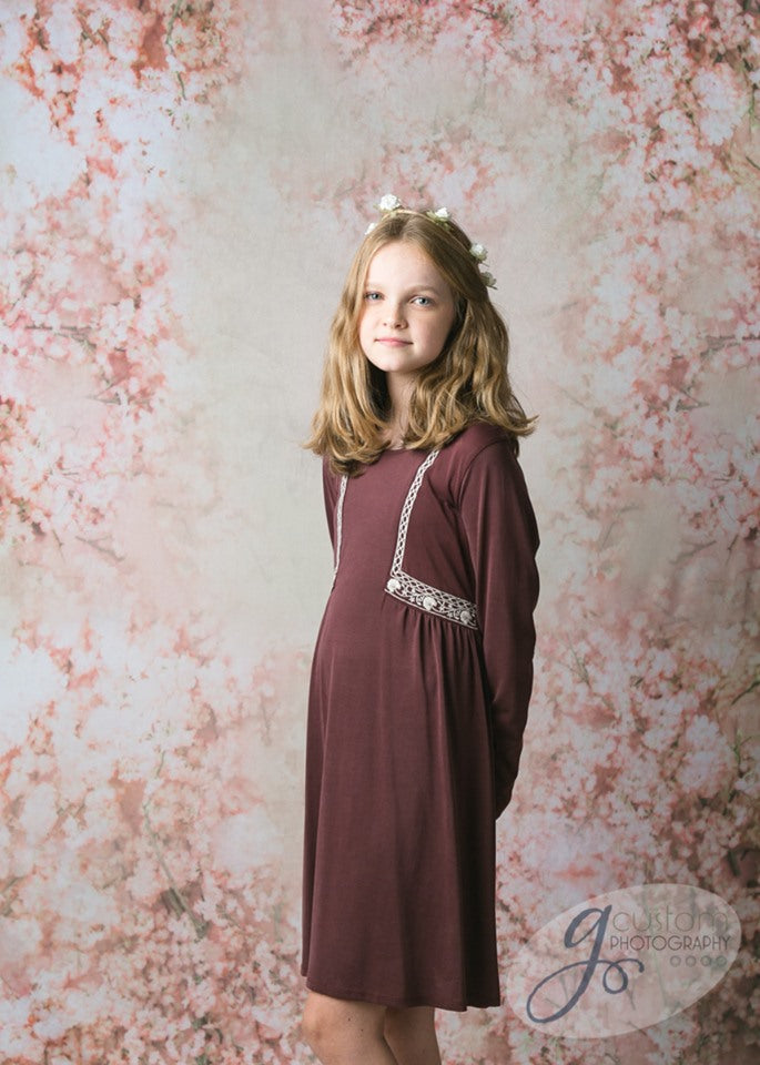 Kate Pink Flower Pattern Spring Backdrop Designed by Jerry_sina -UK