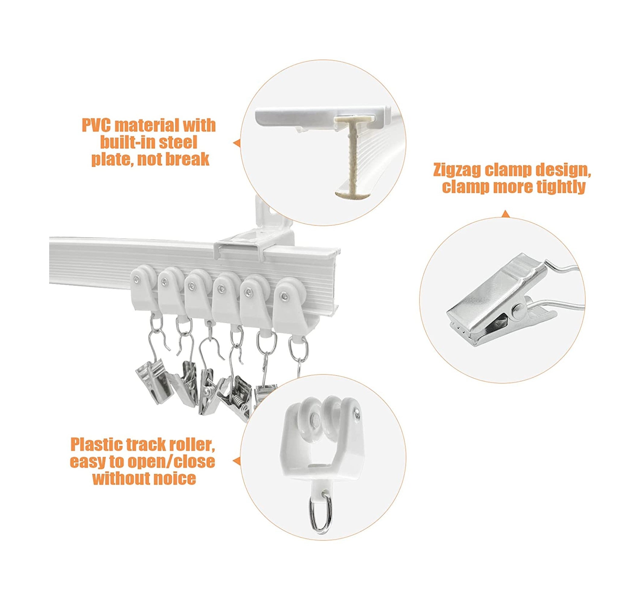 Flexible Curtains Backdrops Bendable Track Ceiling Wall Backdrop Stand -UK