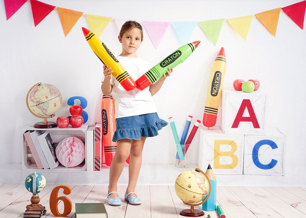 Kate Back to School Crayon Backdrop for Photography