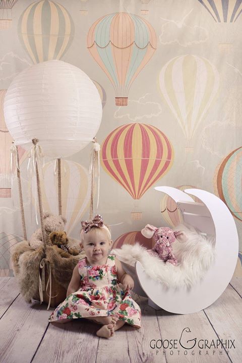 Kate Hot Air Balloon Pattern Background for Newborn Children Photography -UK