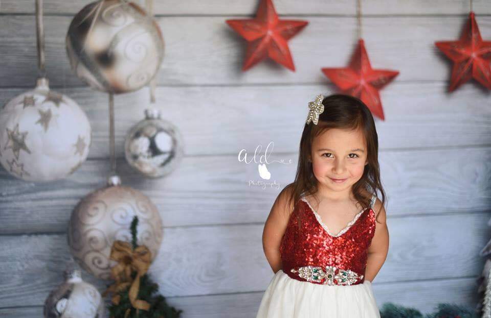 Kate Gray Wood Christmas Decor Backdrop -UK