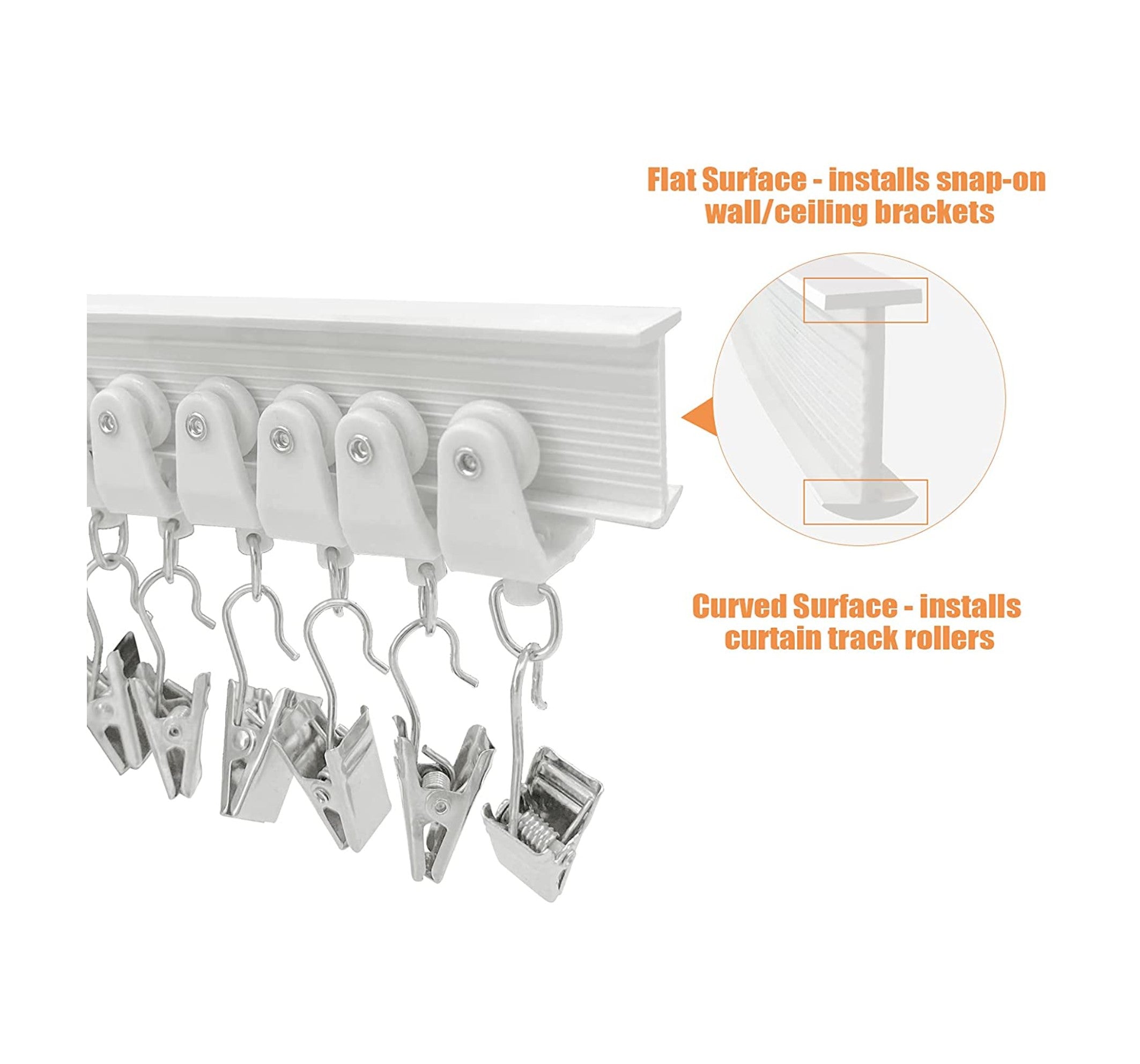 Flexible Curtains Backdrops Bendable Track Ceiling Wall Backdrop Stand -UK