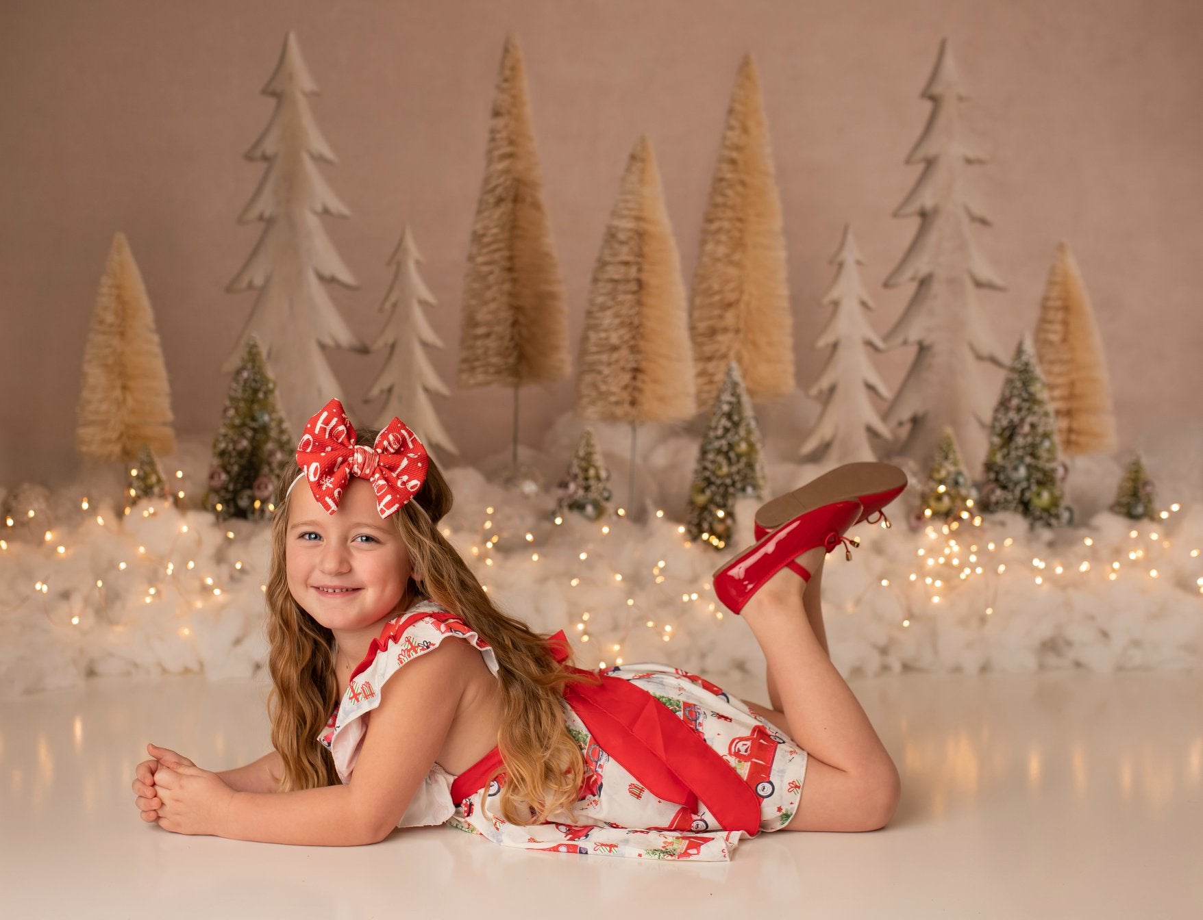 Kate Elegant Christmas Trees with Glitter Backdrop Designed By Mandy Ringe Photography