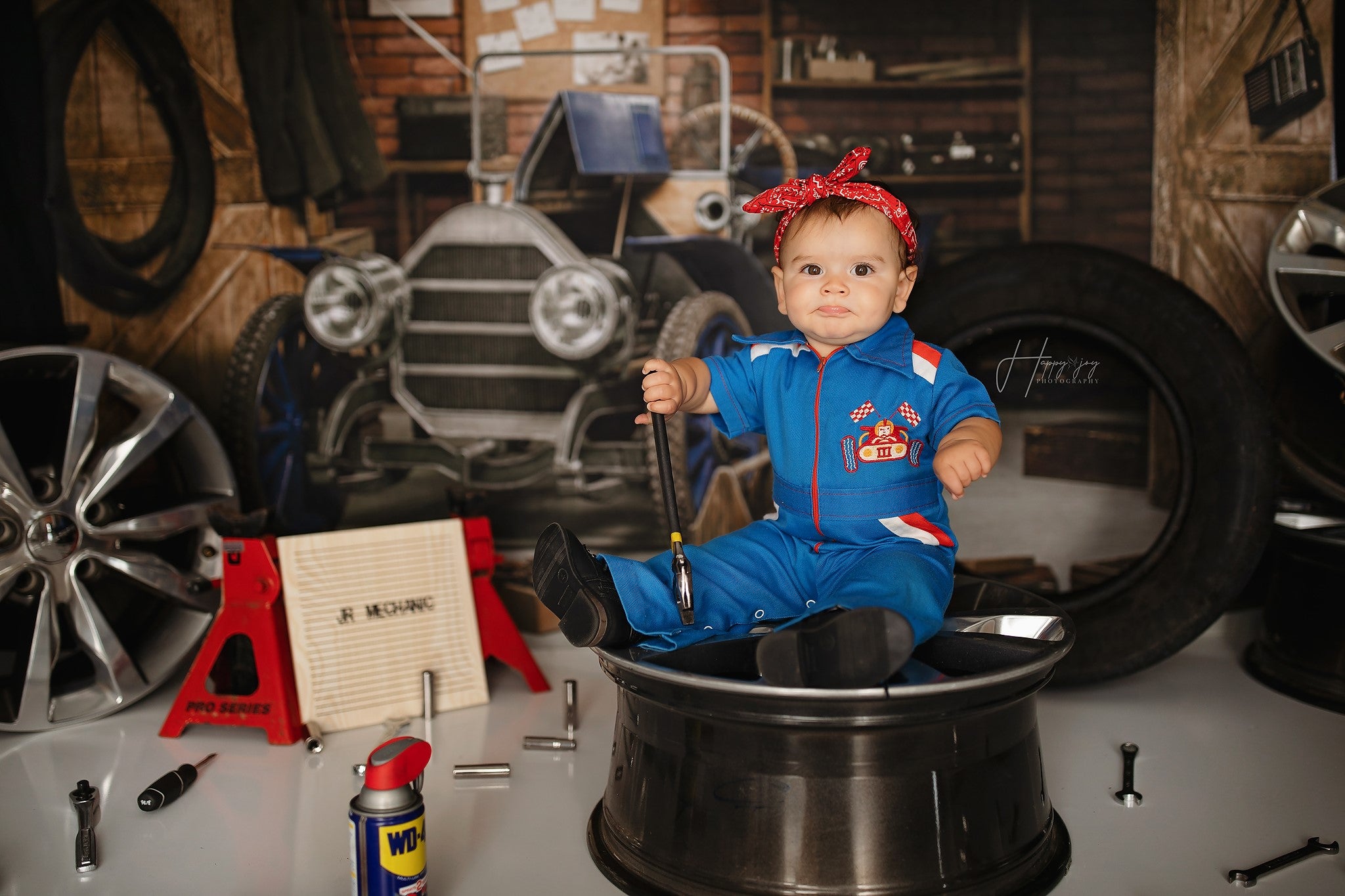 Kate Father's Day Garage Car Workshop Backdrop for Boy Photography -UK