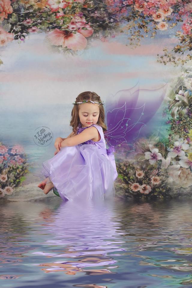 Kate Valentine's Day Vintage Flowers Bokeh Smog Backdrop Designed by JFCC -UK