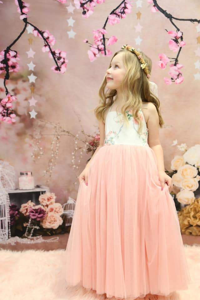 Kate floral antique pink for cake smash backdrop designed by Studio Gumot -UK